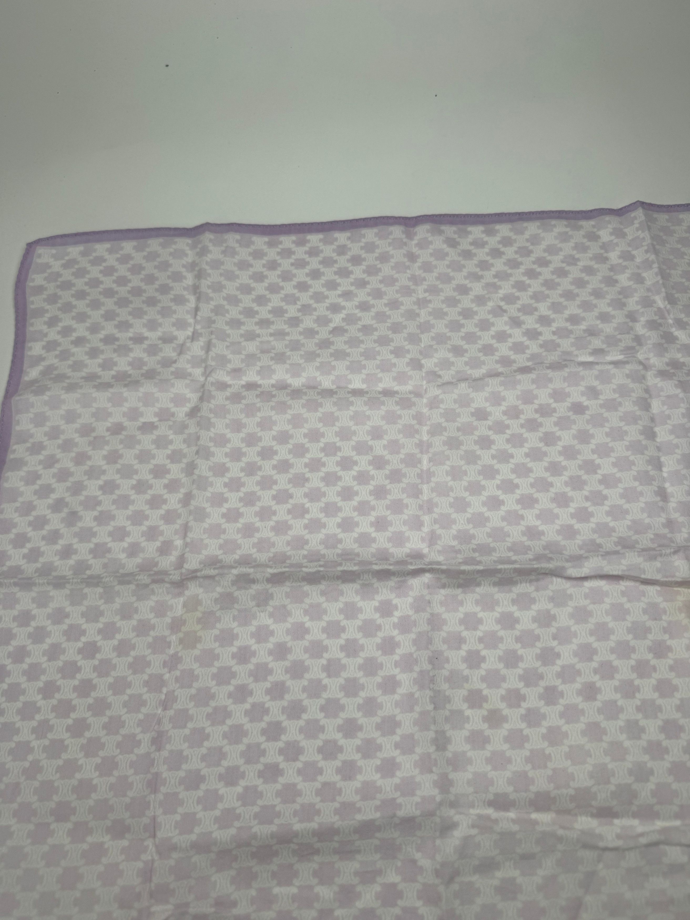 Celine Vintage Paris Monogram Scarf beige purple Size ONE SIZE - 4 Thumbnail