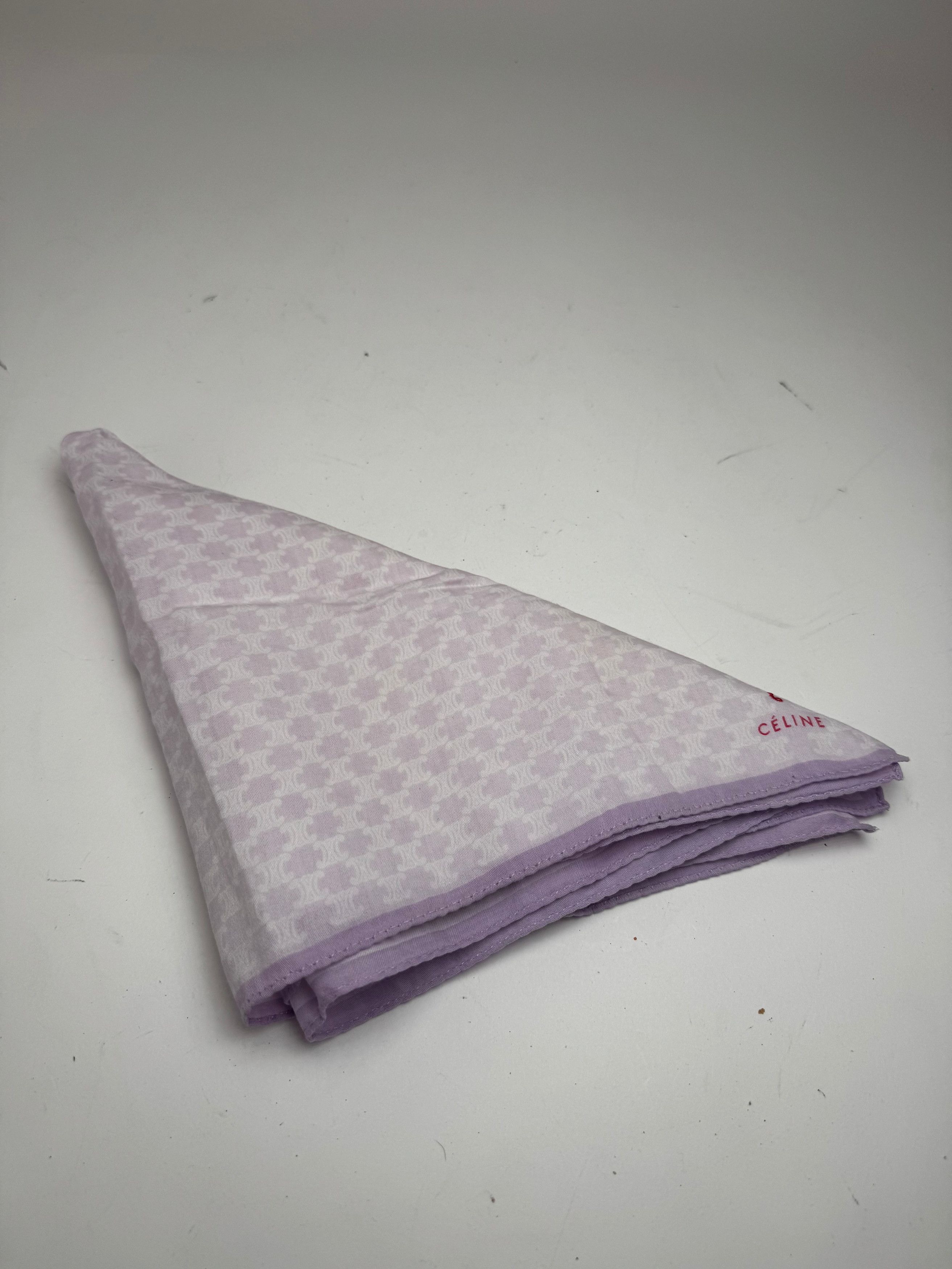Celine Vintage Paris Monogram Scarf beige purple Size ONE SIZE - 8 Thumbnail