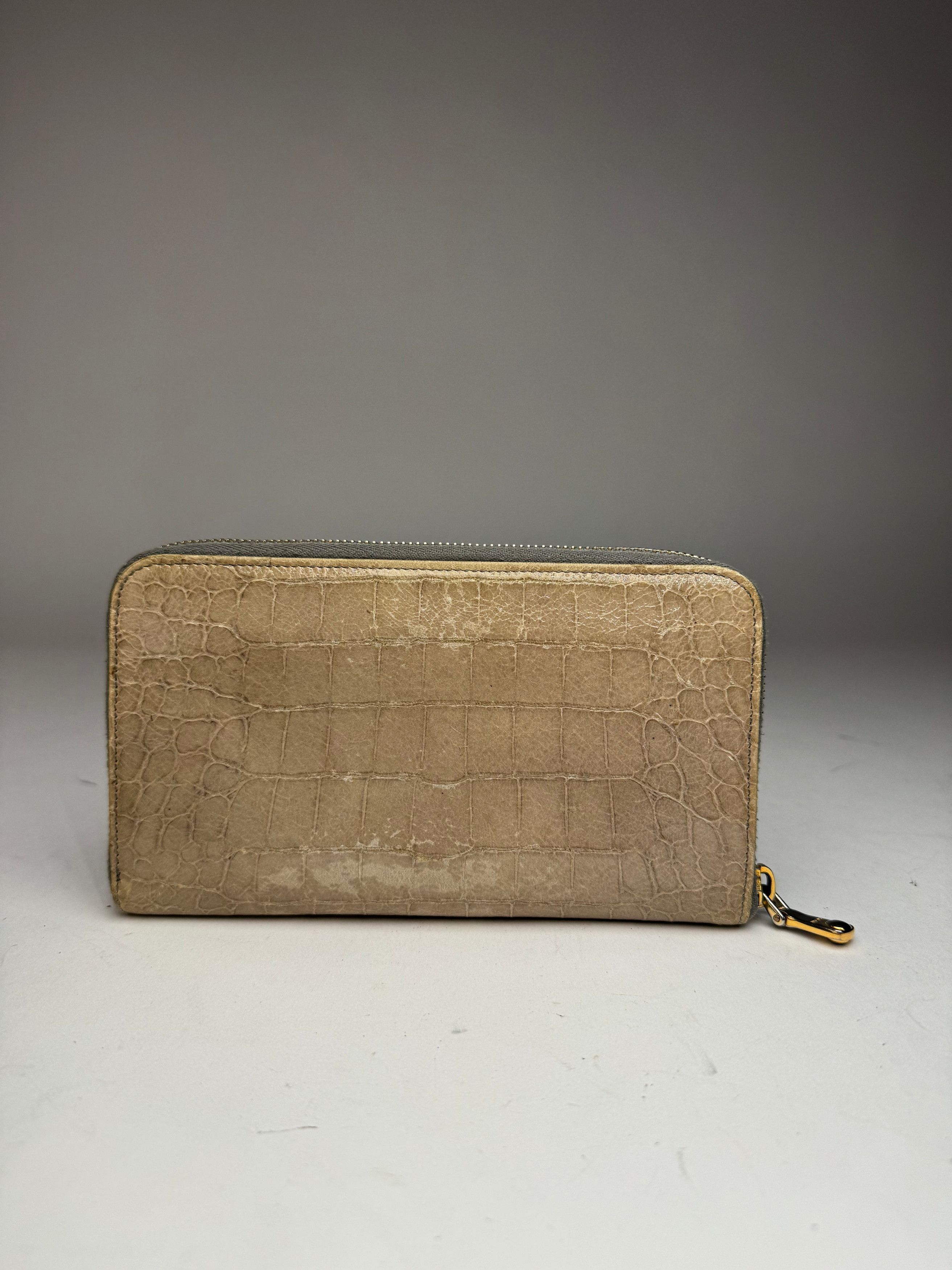 Miu Miu Vintage Leather Wallet white Brown Size ONE SIZE - 11 Thumbnail