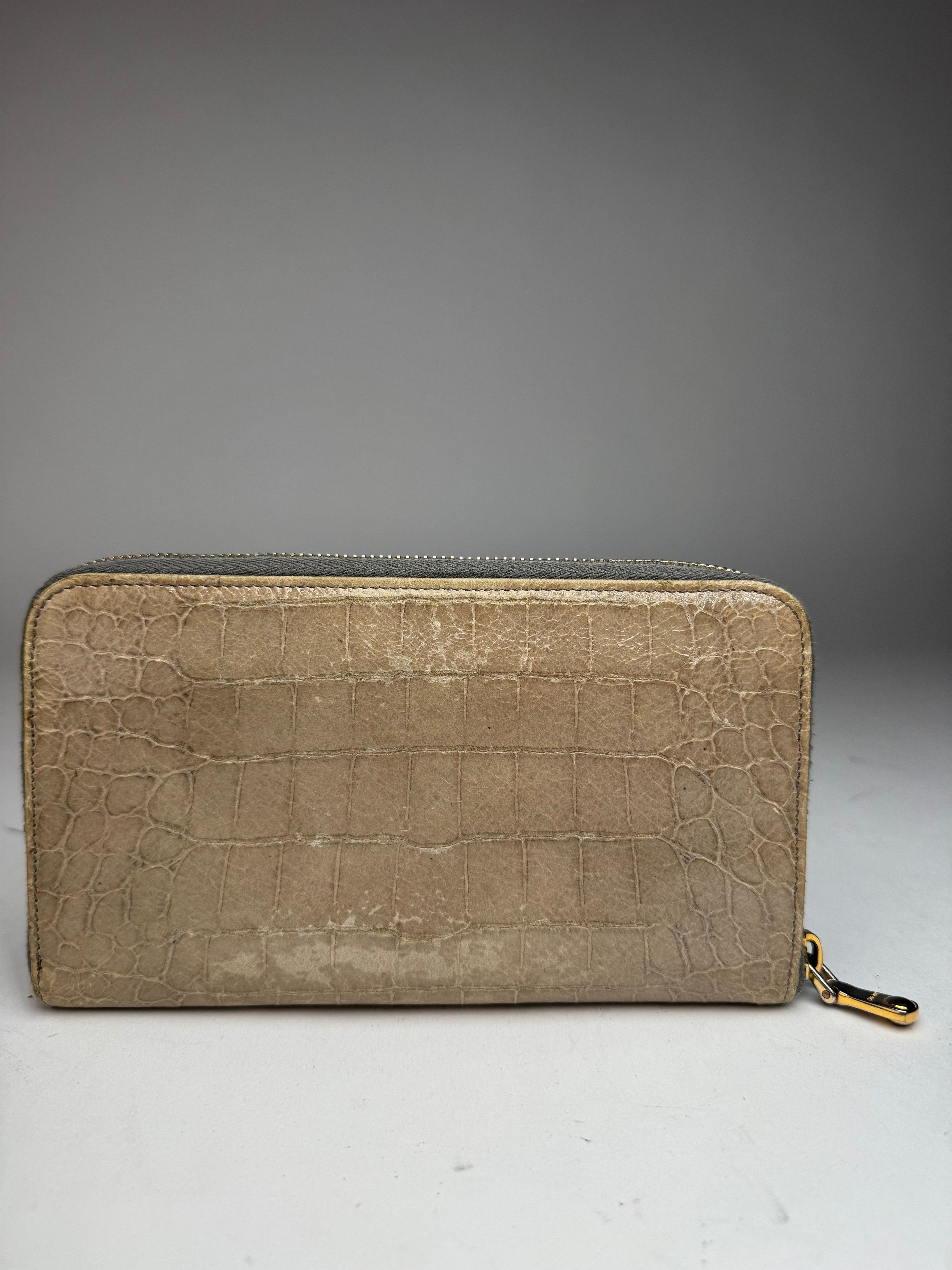Miu Miu Vintage Leather Wallet white Brown Size ONE SIZE - 4 Thumbnail