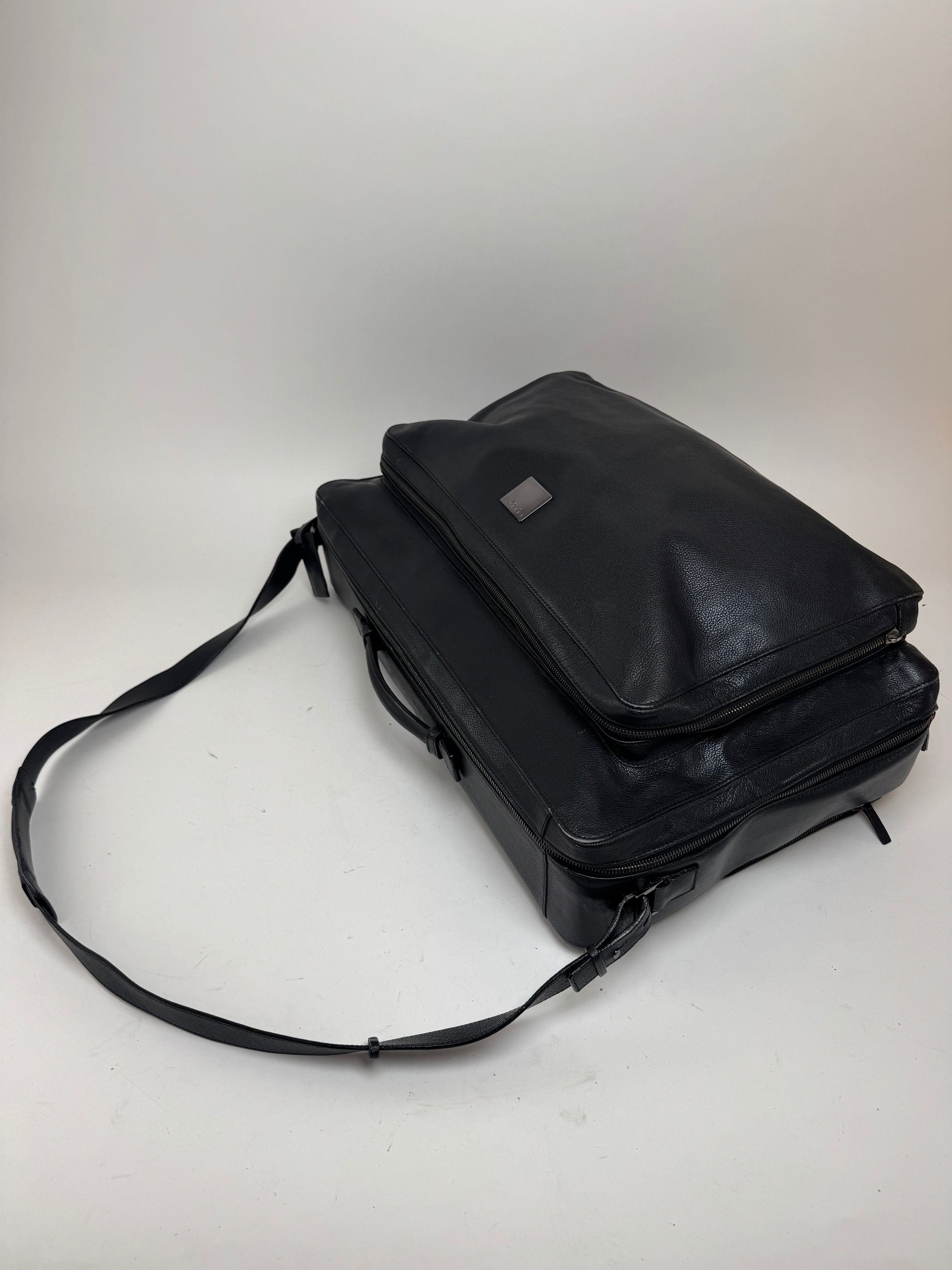 Celine Vintage Paris 2 Way leather Travel Bag black Size ONE SIZE - 9 Thumbnail
