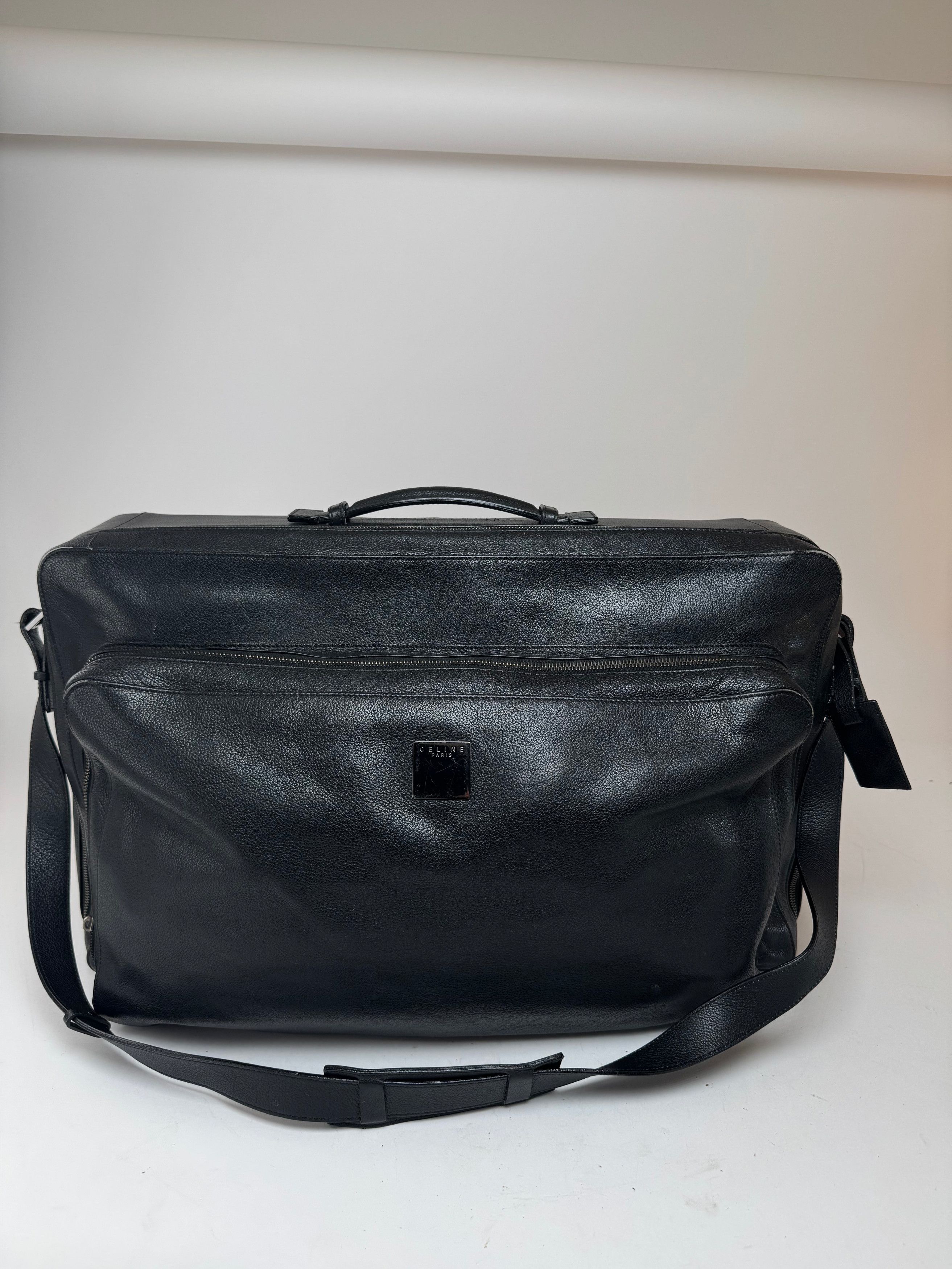 Celine Vintage Paris 2 Way leather Travel Bag black Size ONE SIZE - 14 Thumbnail