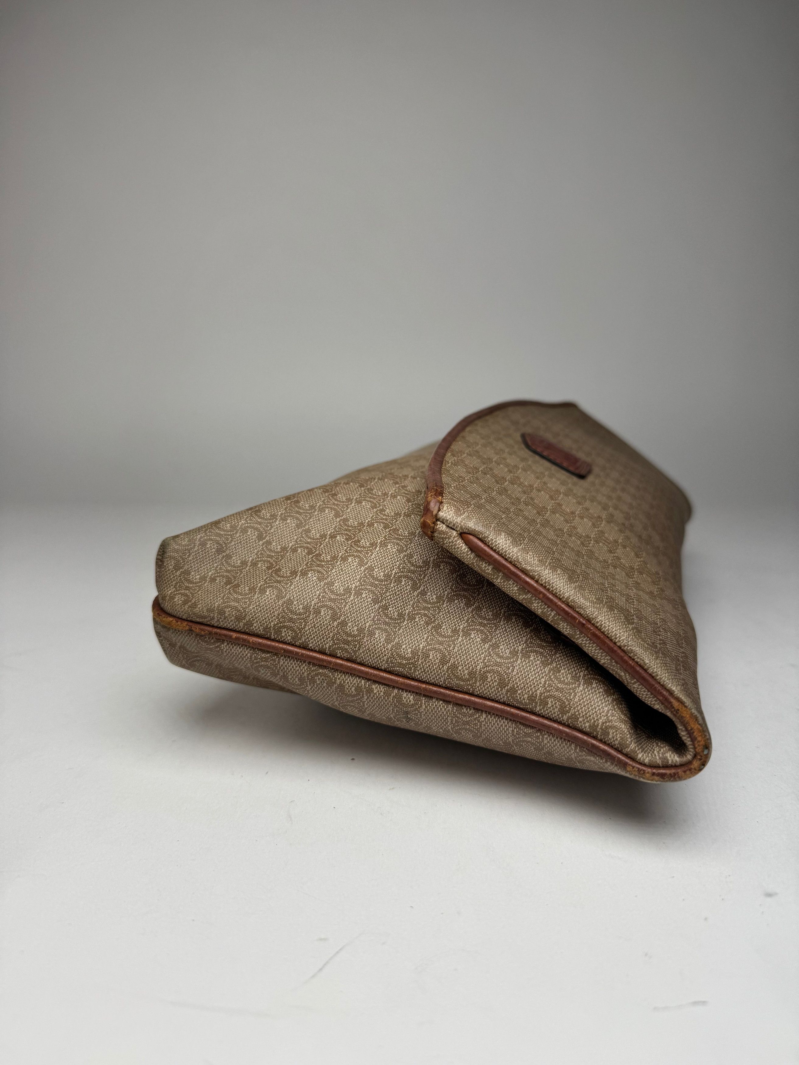 Celine Vintage Paris Monogram Leather Clutch Beige Brown Size ONE SIZE - 10 Thumbnail