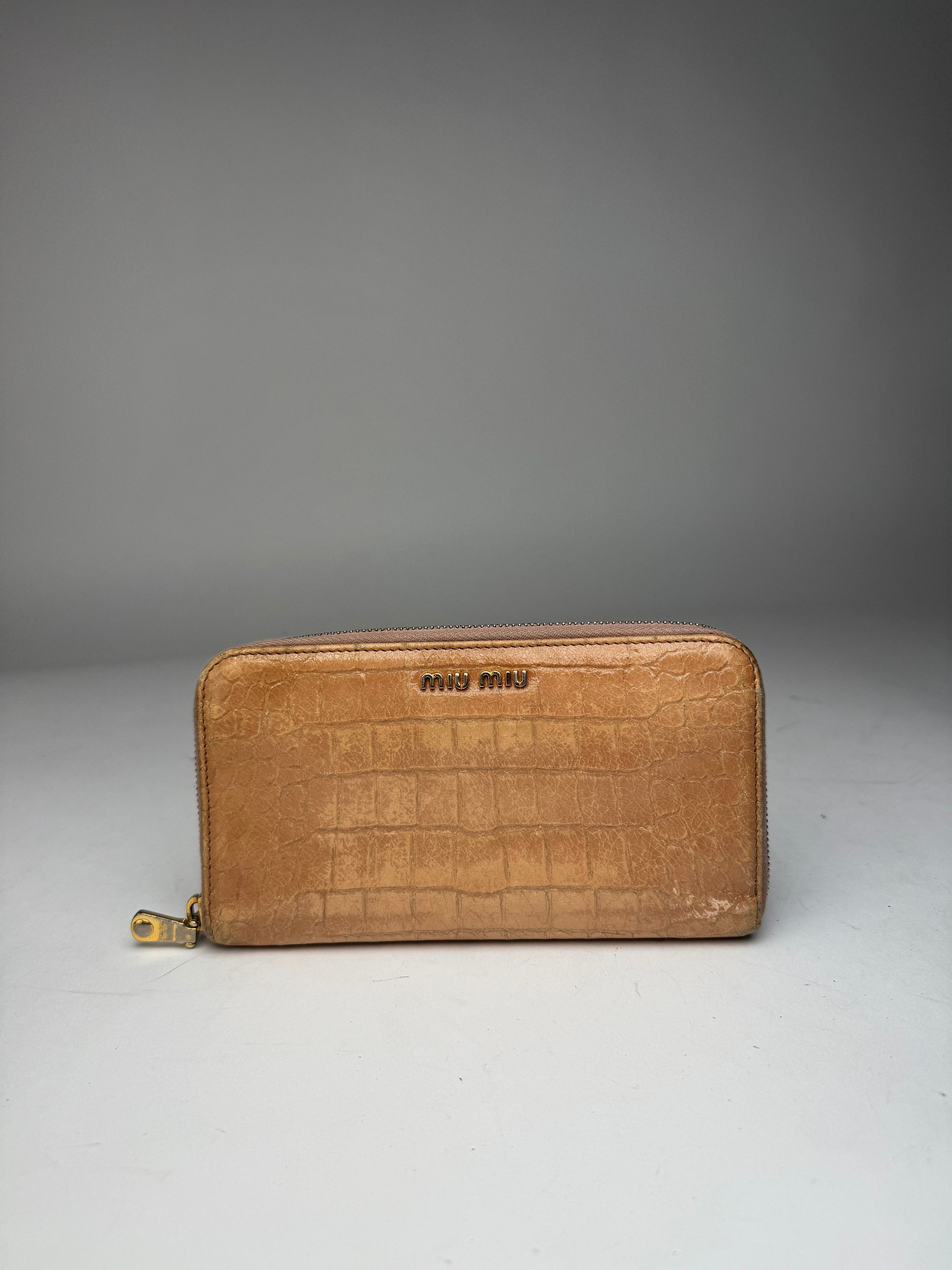 Miu Miu Vintage Leather wallet brown Size ONE SIZE - 5 Thumbnail