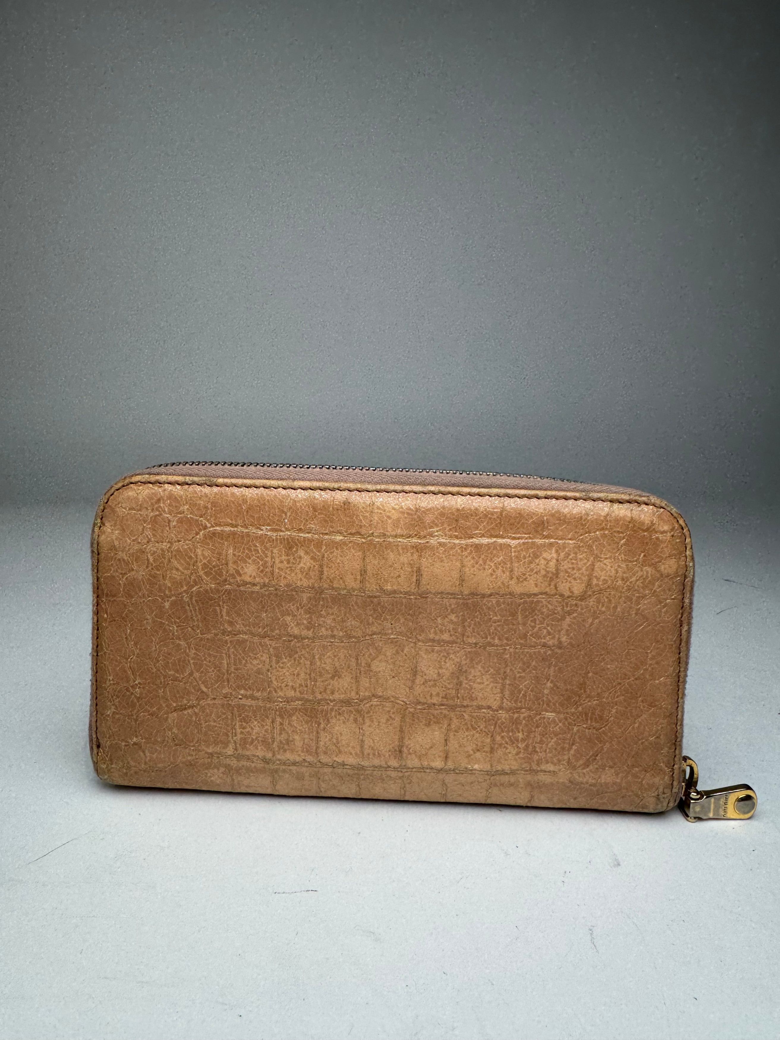 Miu Miu Vintage Leather wallet brown Size ONE SIZE - 9 Thumbnail