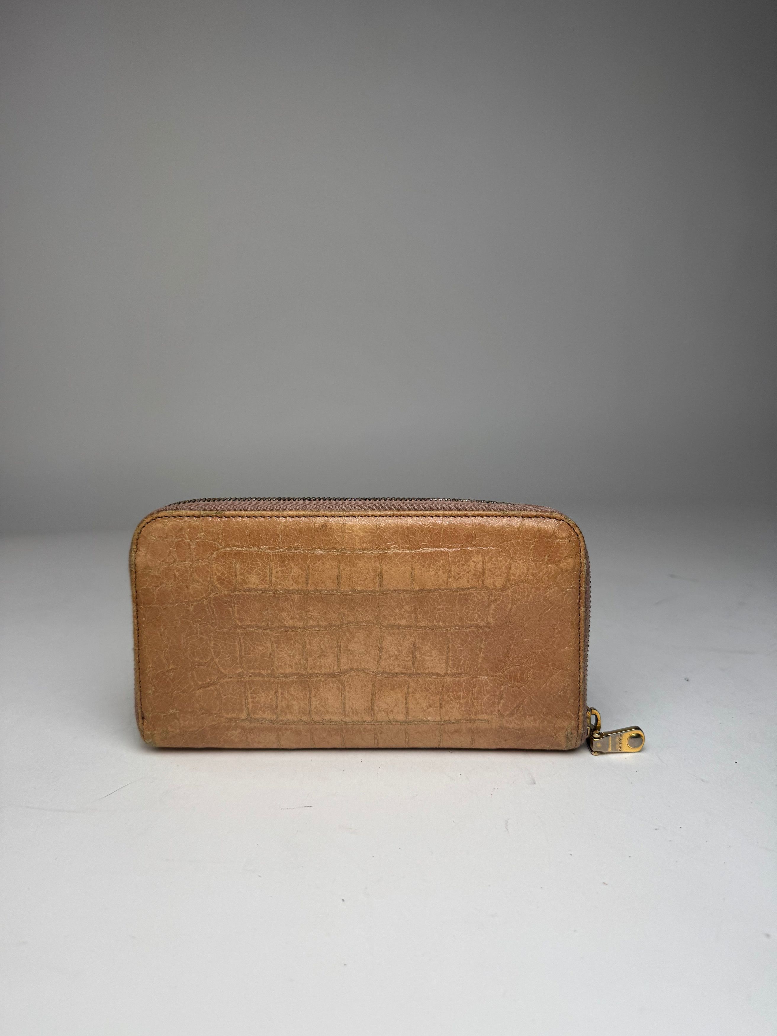Miu Miu Vintage Leather wallet brown Size ONE SIZE - 2 Thumbnail