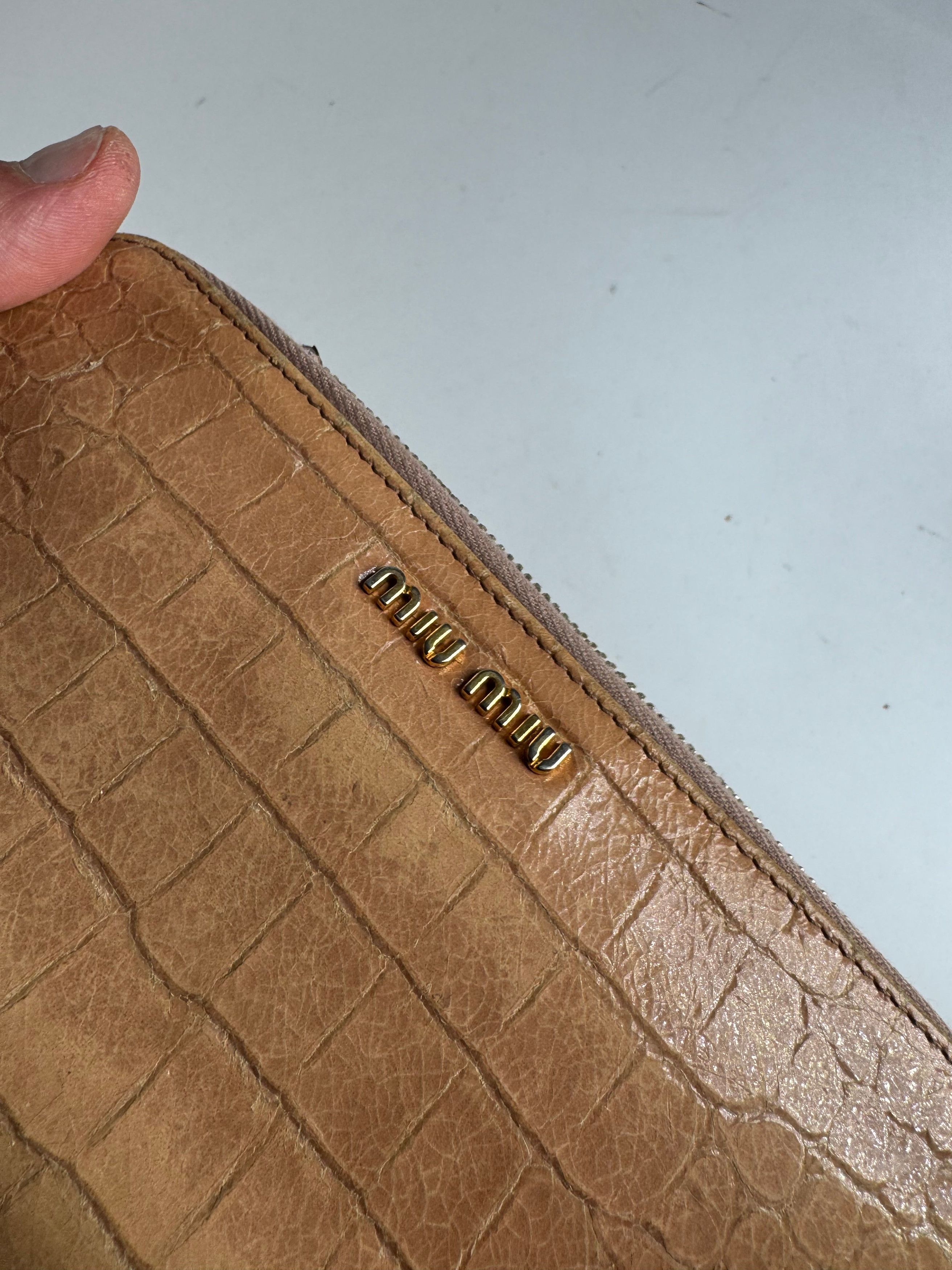 Miu Miu Vintage Leather wallet brown Size ONE SIZE - 6 Thumbnail