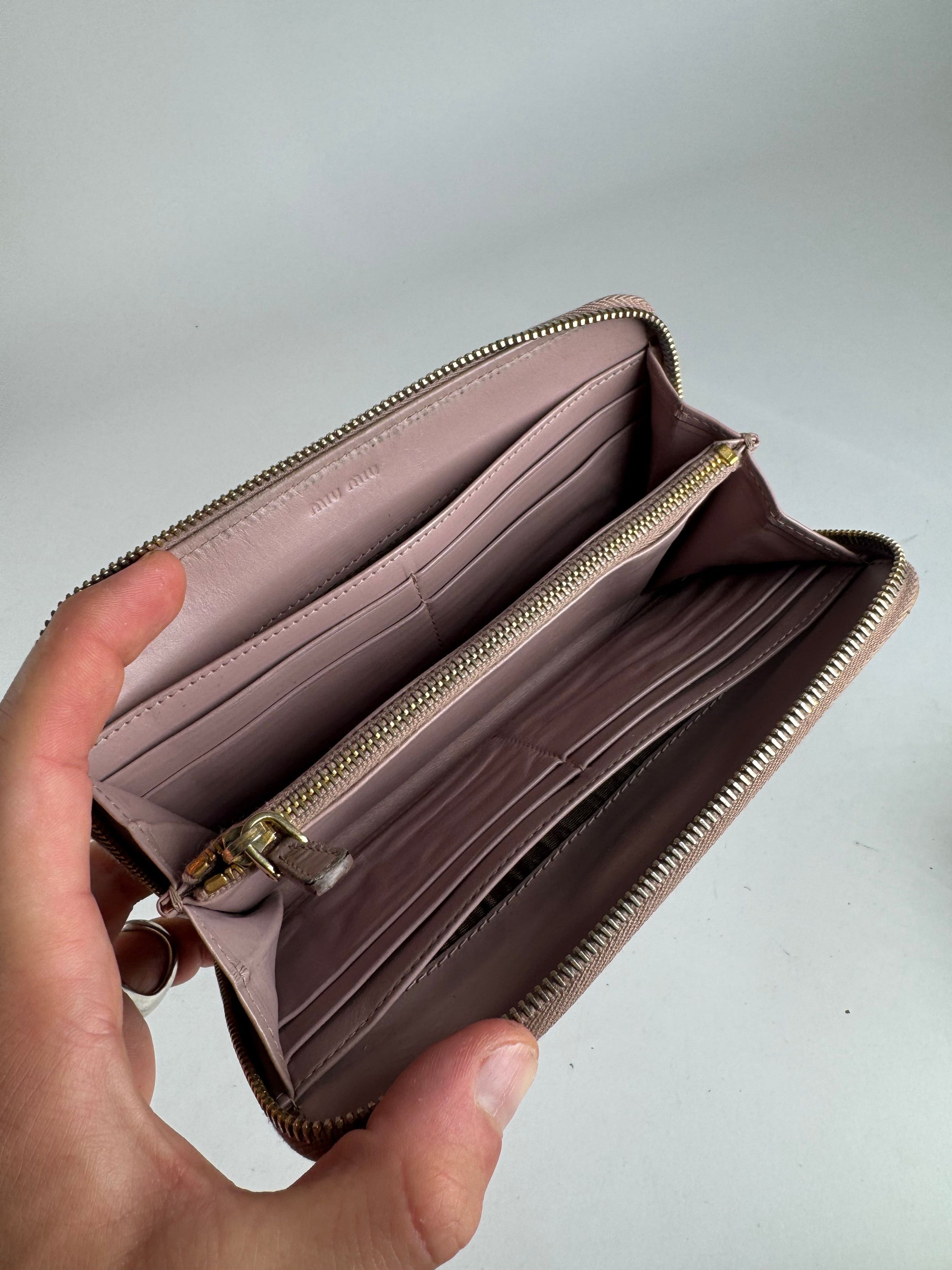 Miu Miu Vintage Leather wallet brown Size ONE SIZE - 3 Thumbnail