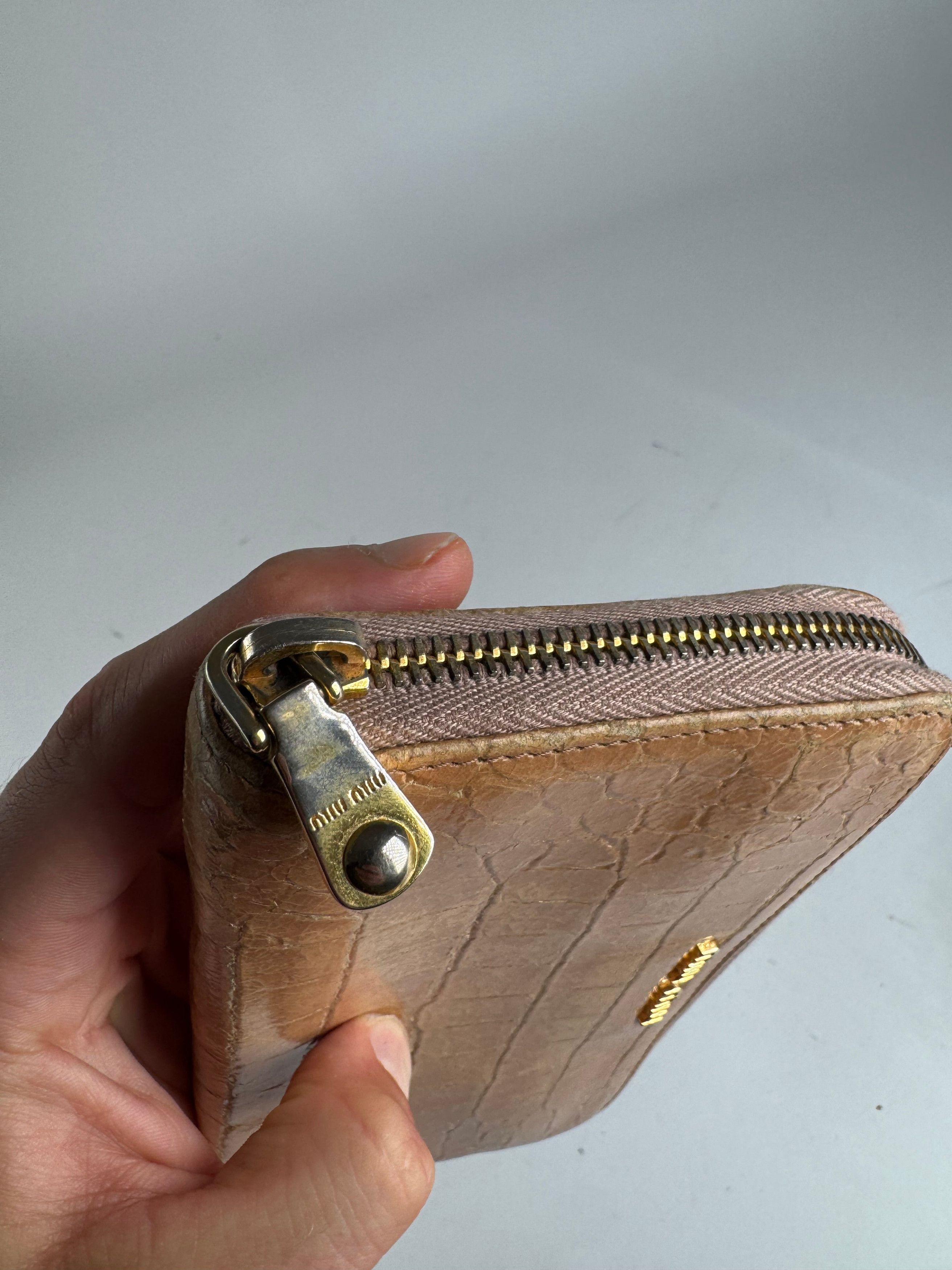 Miu Miu Vintage Leather wallet brown Size ONE SIZE - 8 Thumbnail