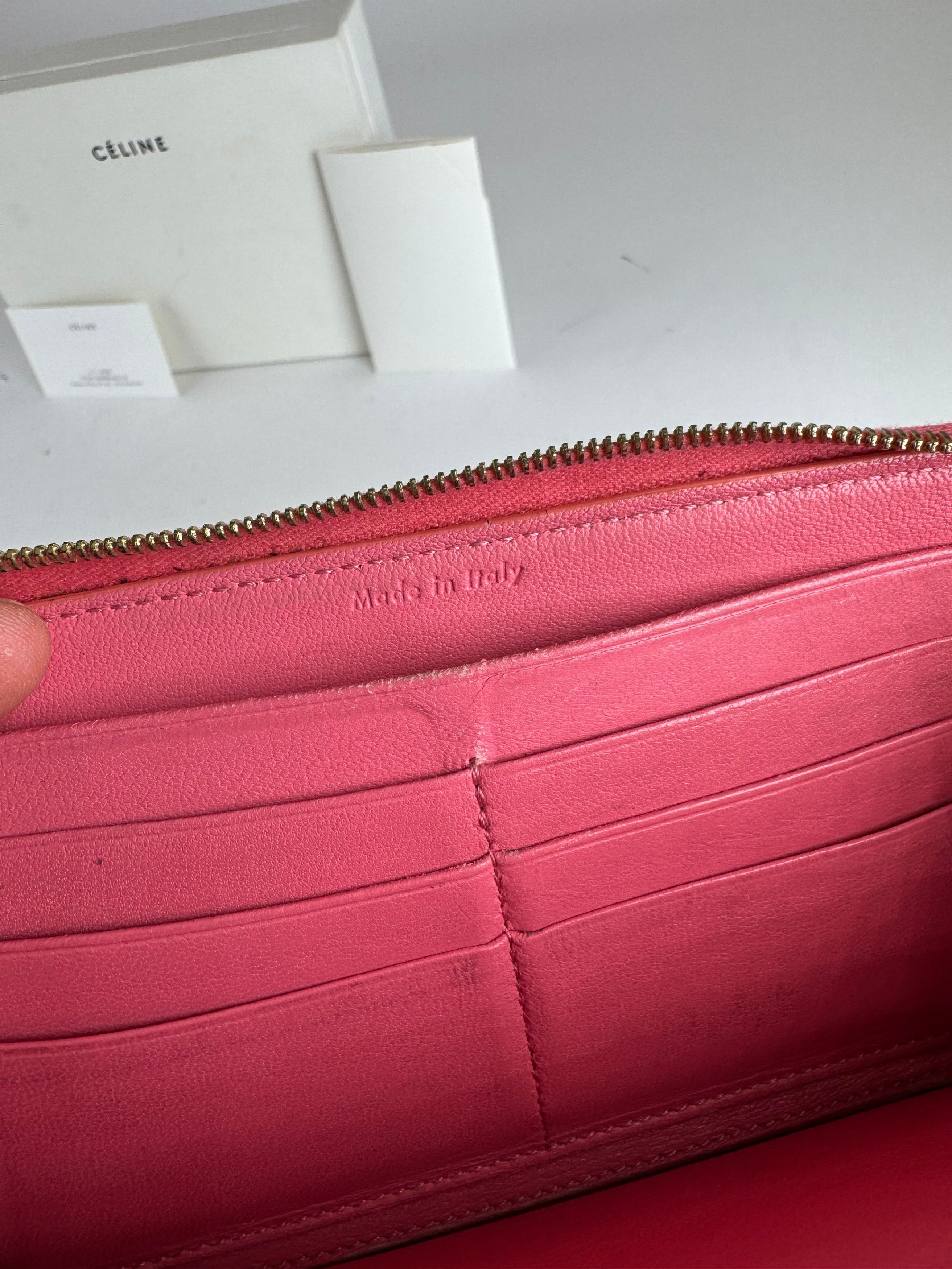 Celine Vintage Paris Leather wallet pink purple Size ONE SIZE - 6 Thumbnail