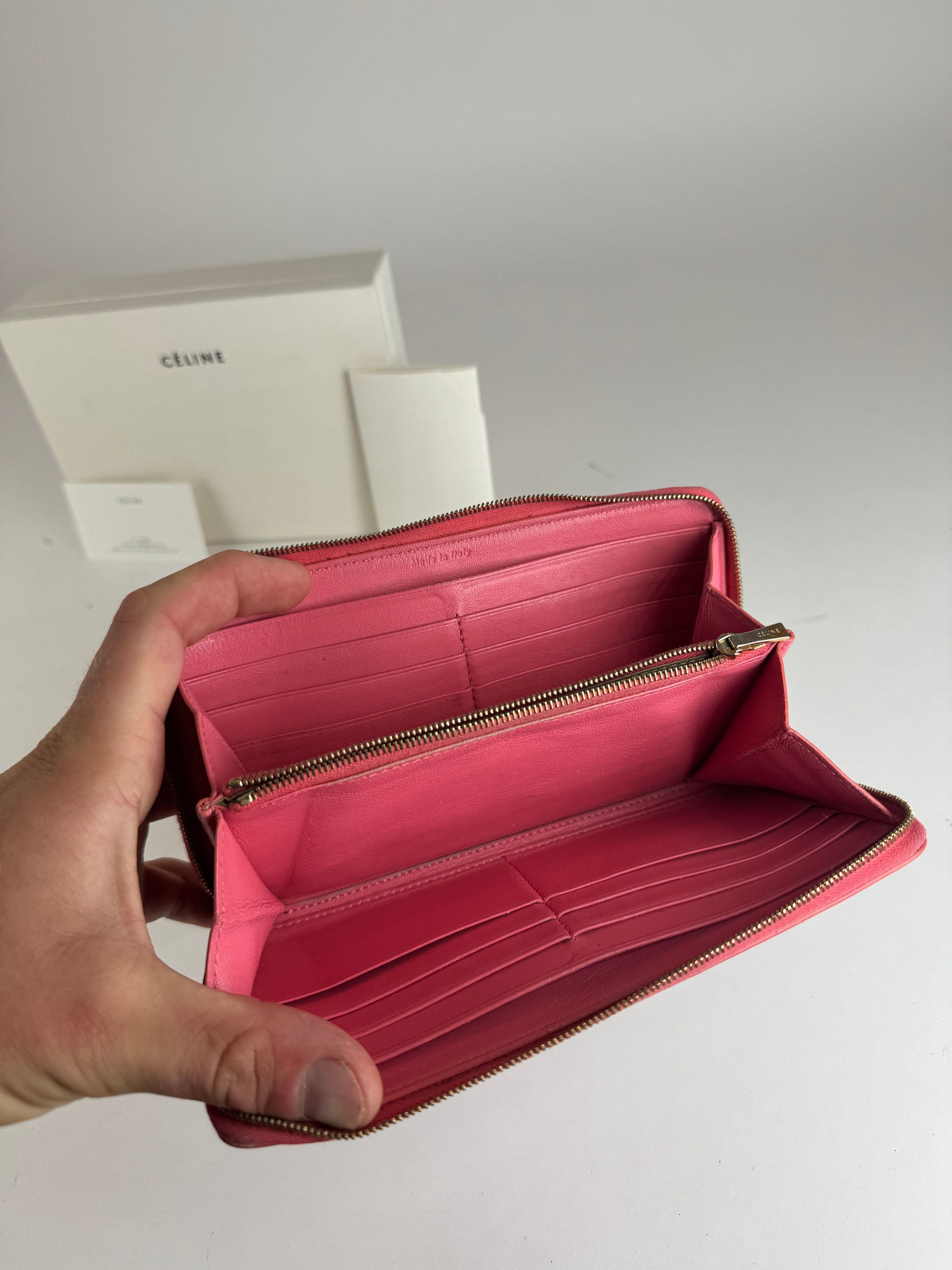 Celine Vintage Paris Leather wallet pink purple Size ONE SIZE - 5 Thumbnail