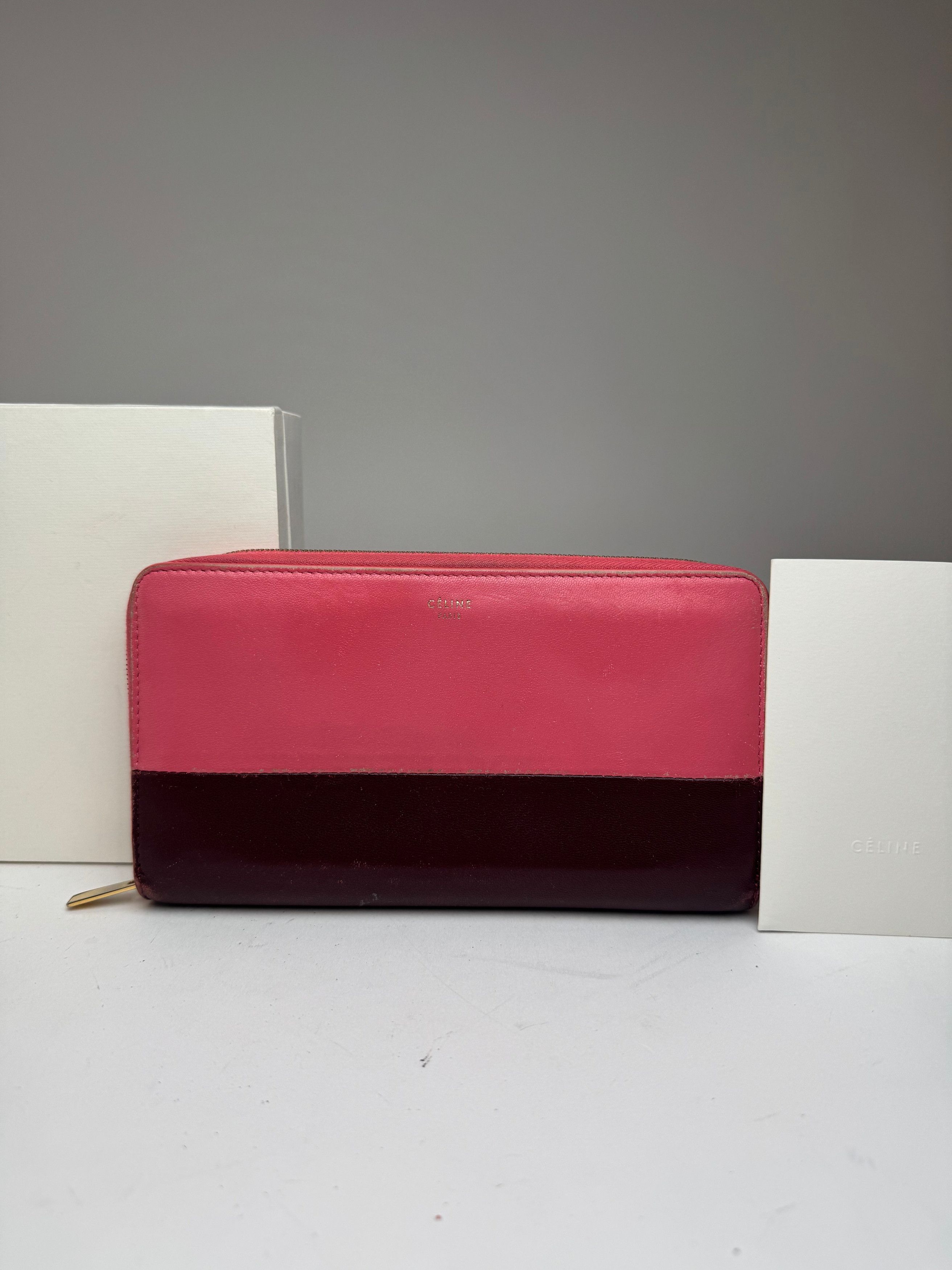 Celine Vintage Paris Leather wallet pink purple Size ONE SIZE - 3 Thumbnail