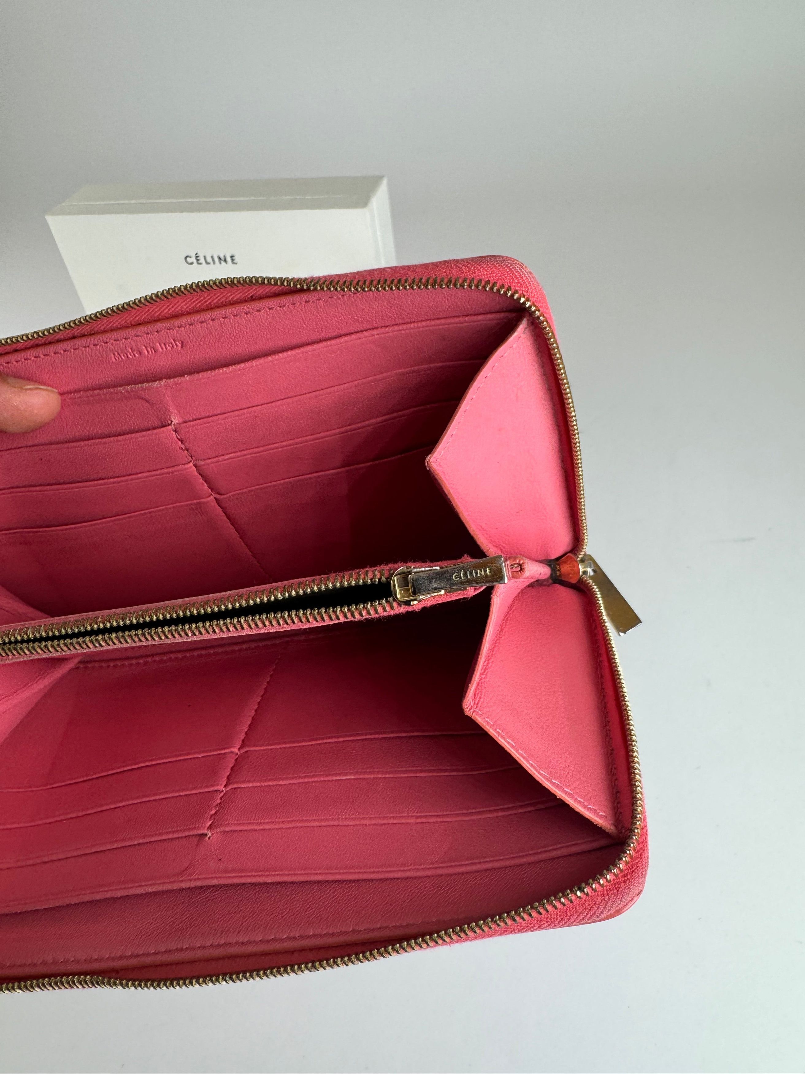 Celine Vintage Paris Leather wallet pink purple Size ONE SIZE - 8 Thumbnail