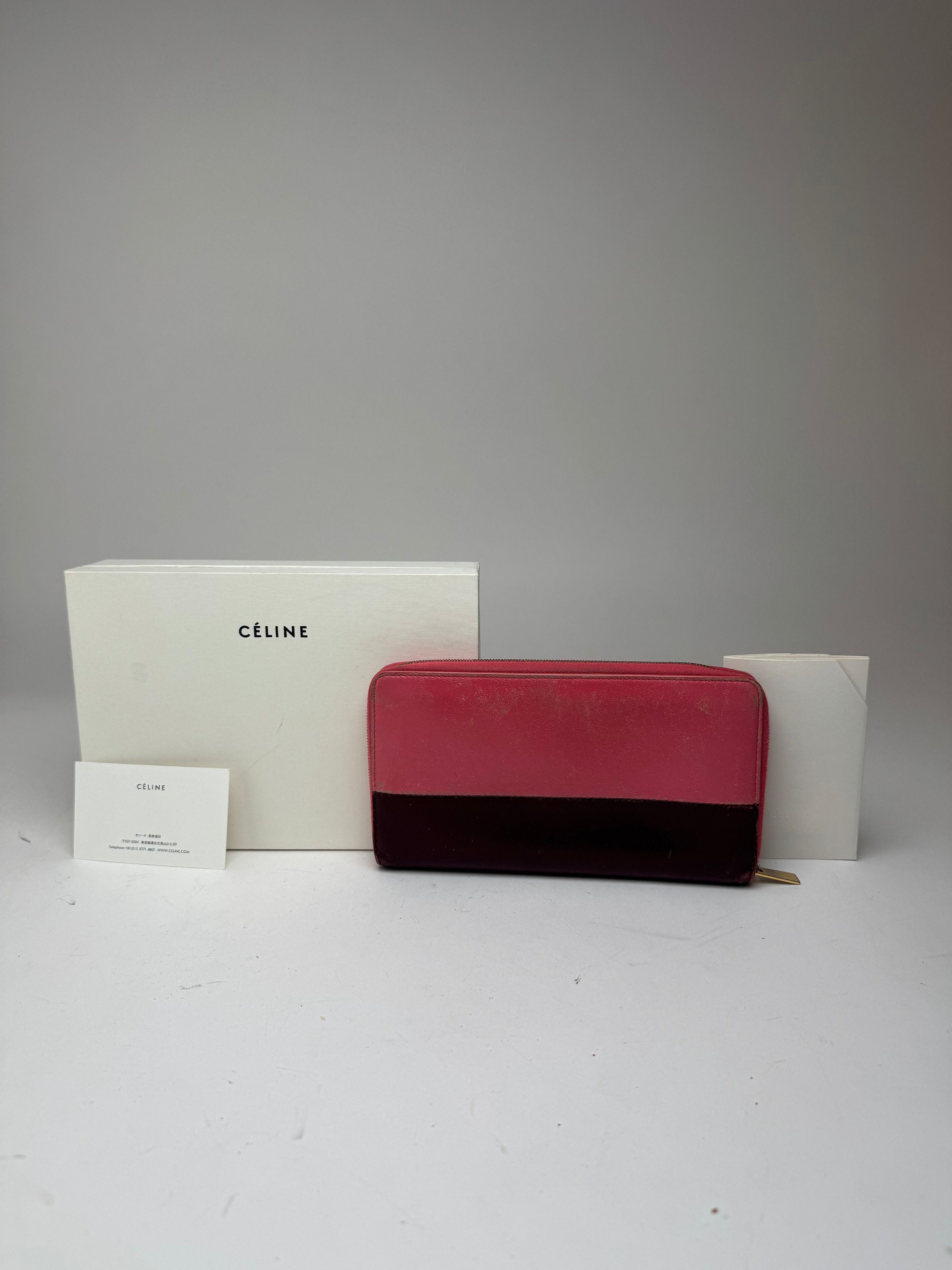 Celine Vintage Paris Leather wallet pink purple Size ONE SIZE - 2 Thumbnail