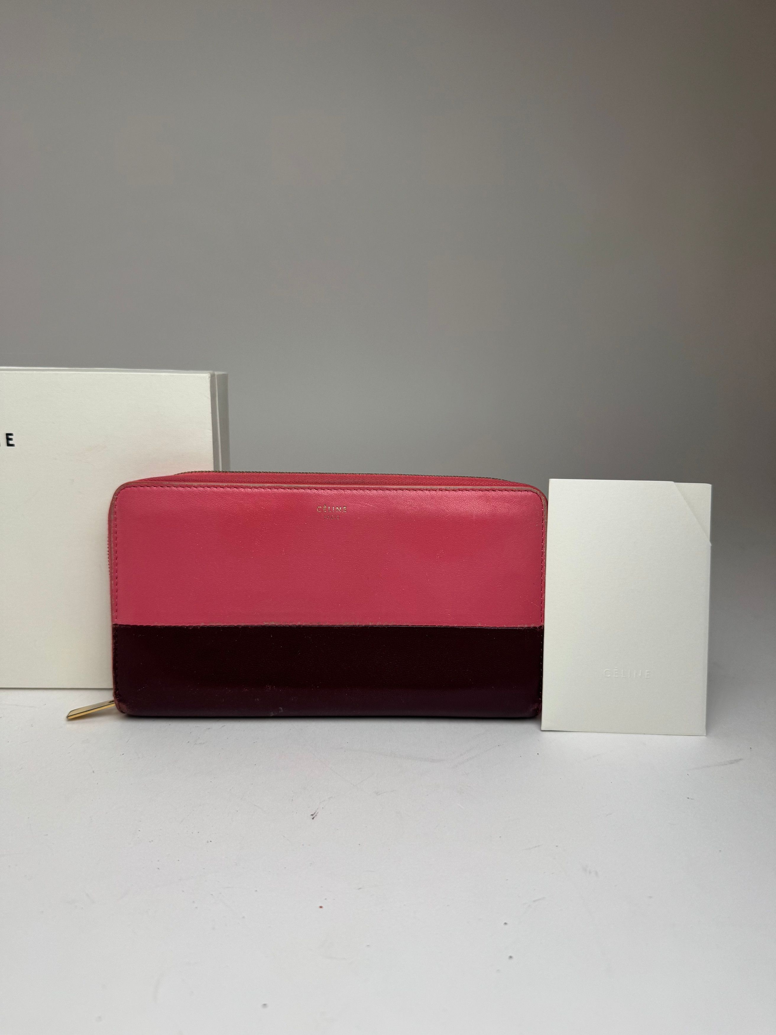 Celine Vintage Paris Leather wallet pink purple Size ONE SIZE - 9 Thumbnail