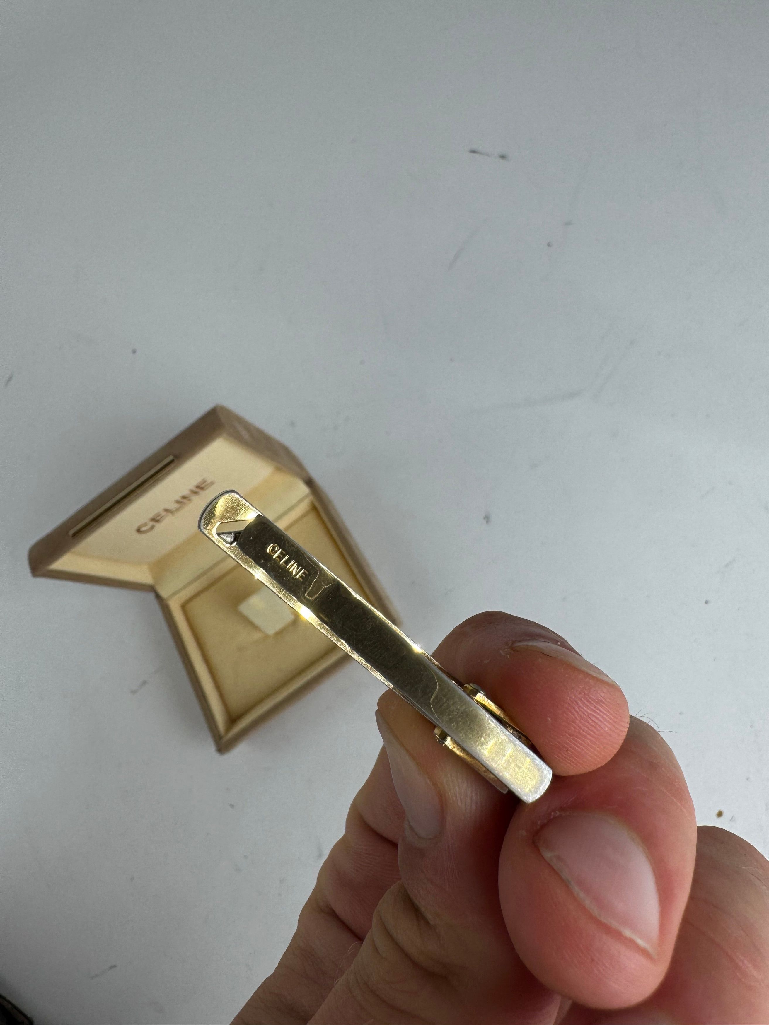 Celine Vintage Paris Money/Tie Clamp Silver Gold Size ONE SIZE - 5 Thumbnail