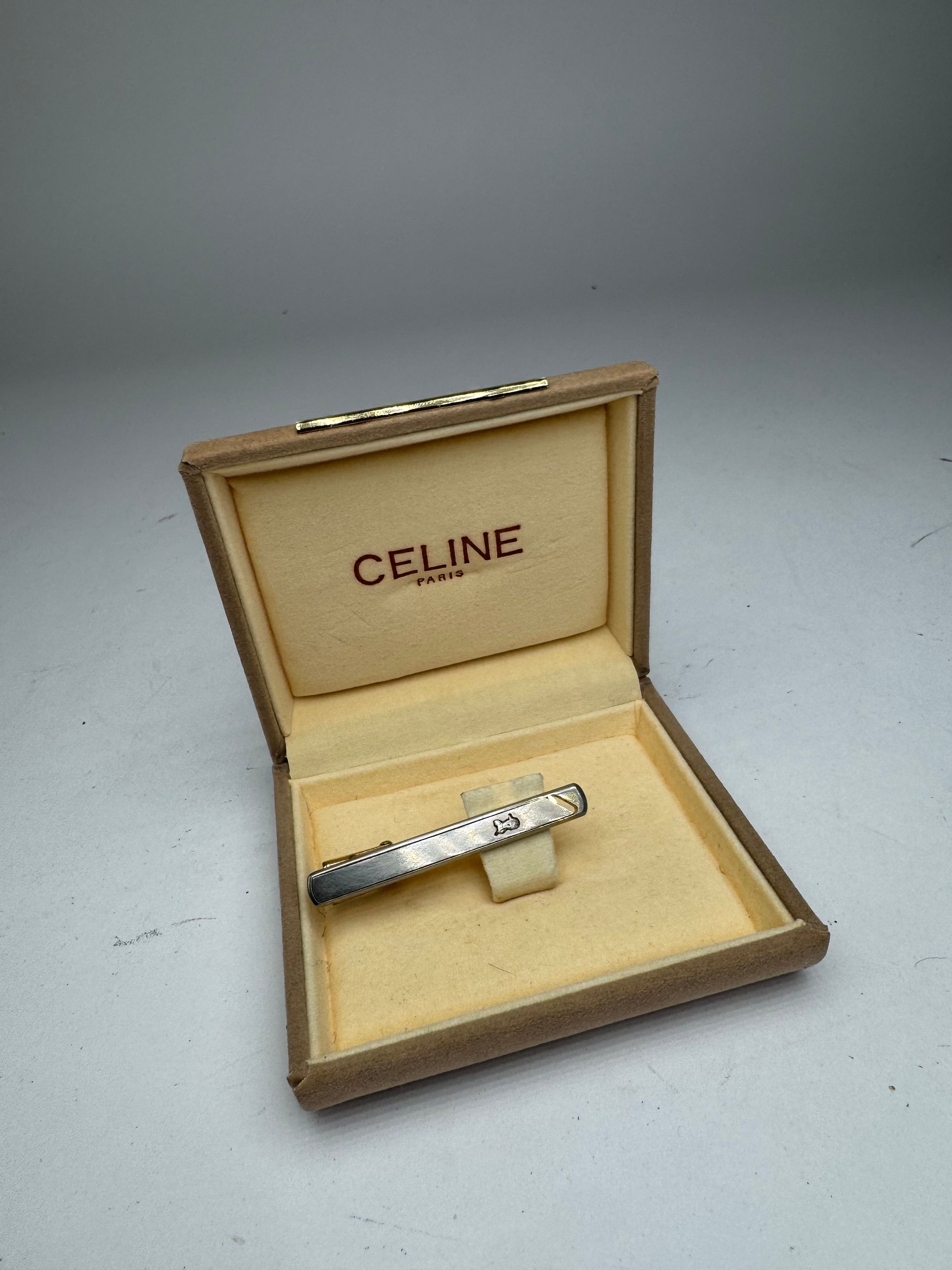 Celine Vintage Paris Money/Tie Clamp Silver Gold Size ONE SIZE - 3 Thumbnail