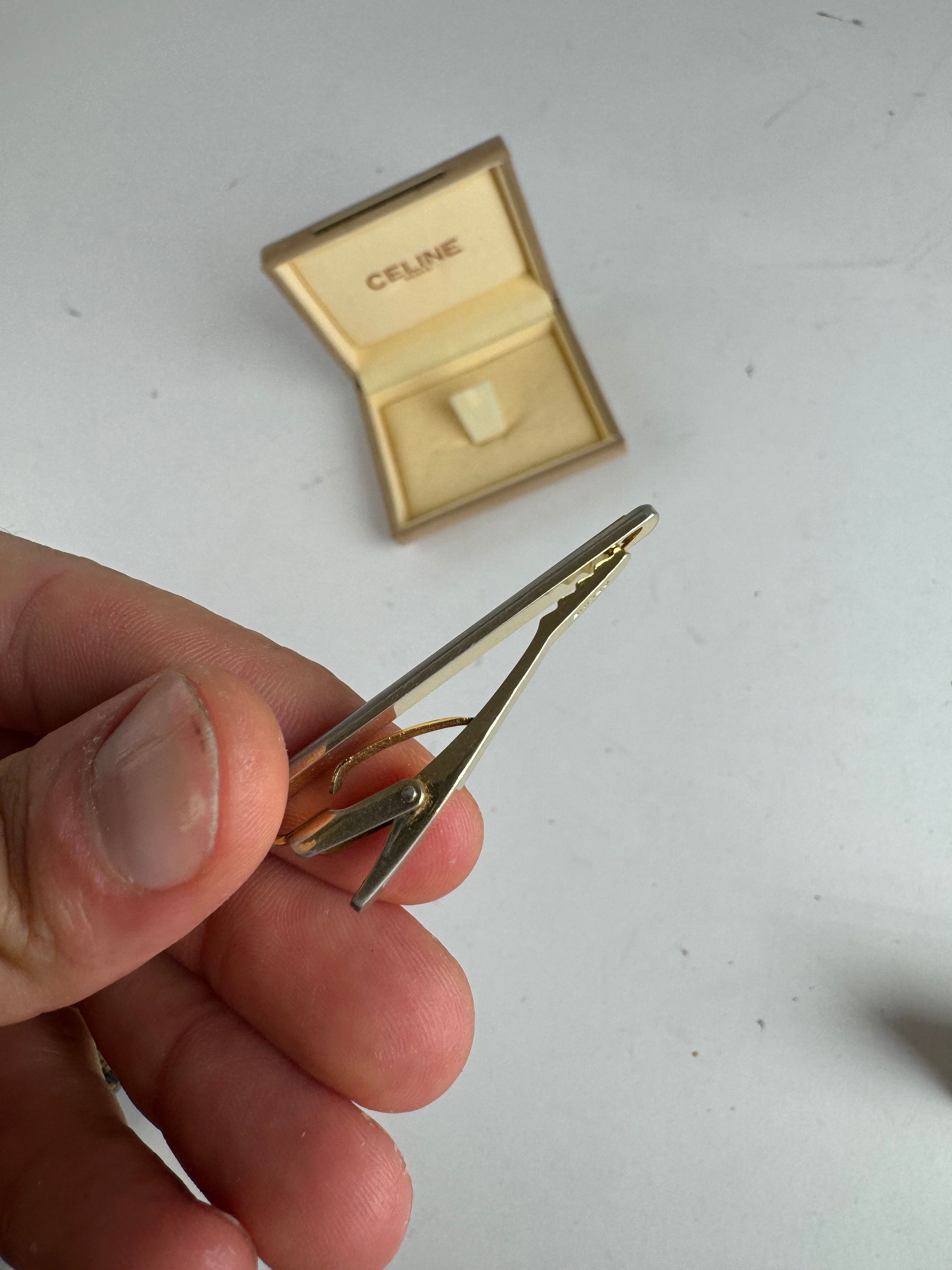 Celine Vintage Paris Money/Tie Clamp Silver Gold Size ONE SIZE - 4 Thumbnail
