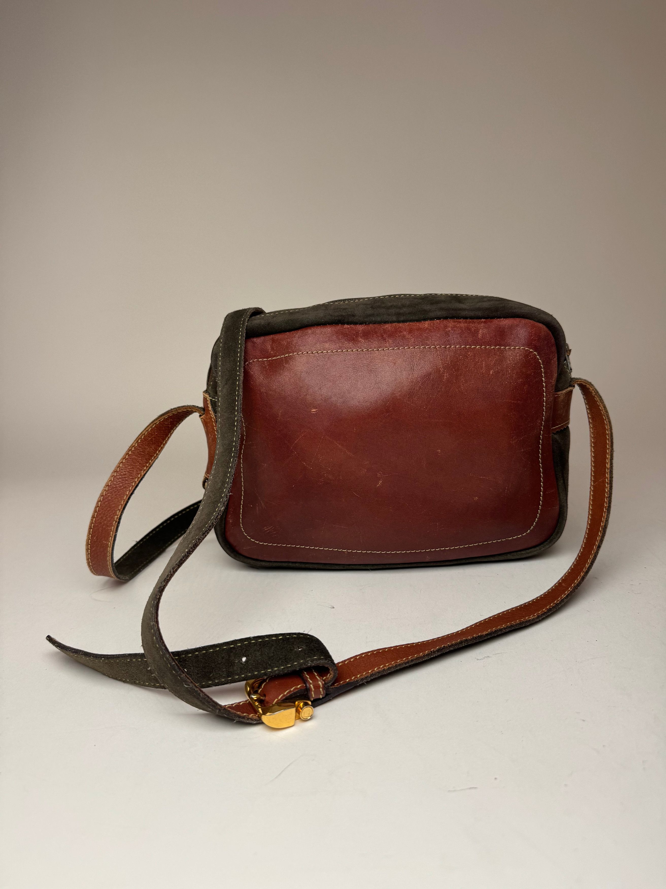Loewe Vintage Madrid Suede Leather bag Red Green Size ONE SIZE - 8 Thumbnail