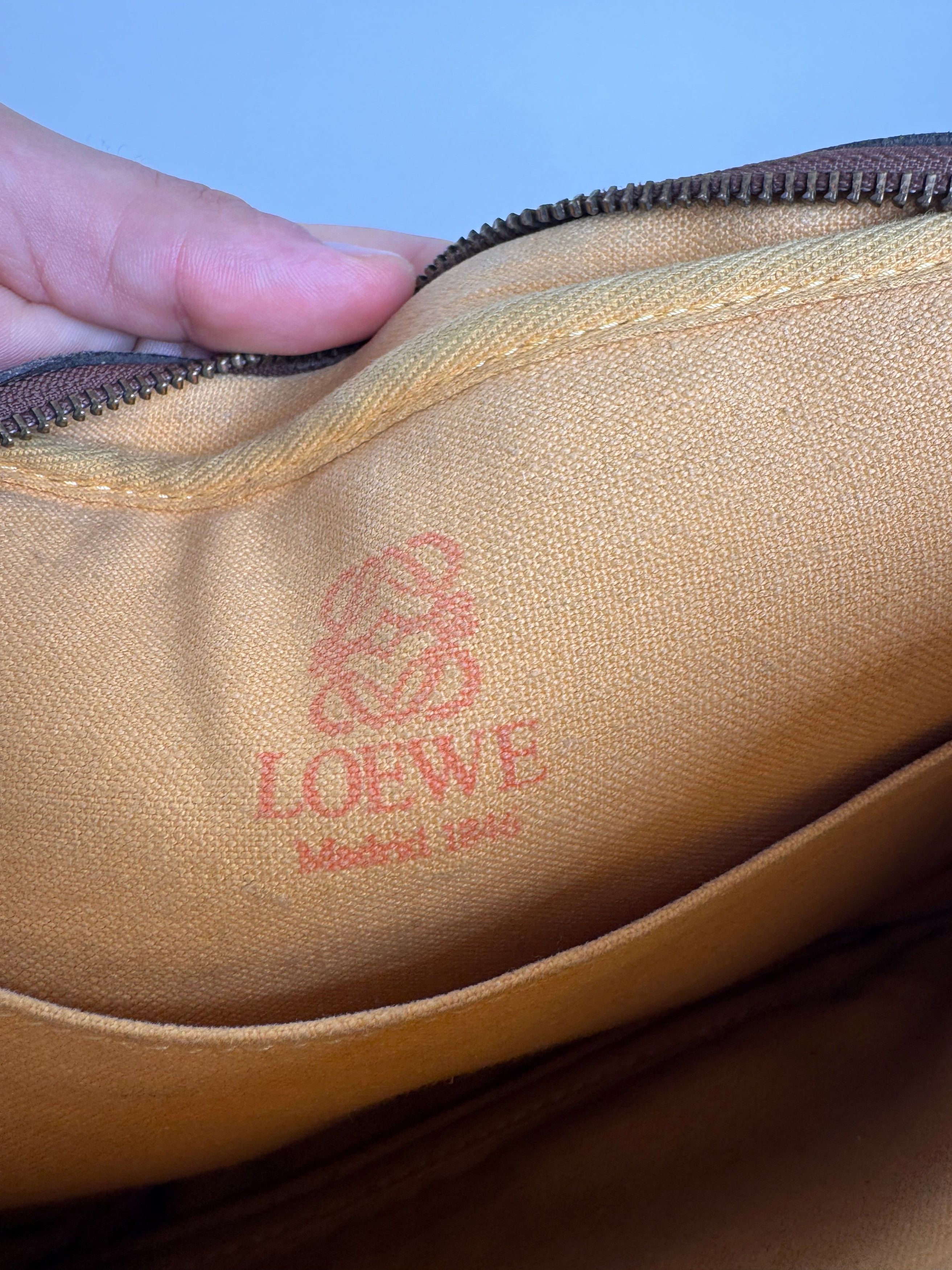 Loewe Vintage Madrid Suede Leather bag Red Green Size ONE SIZE - 5 Thumbnail