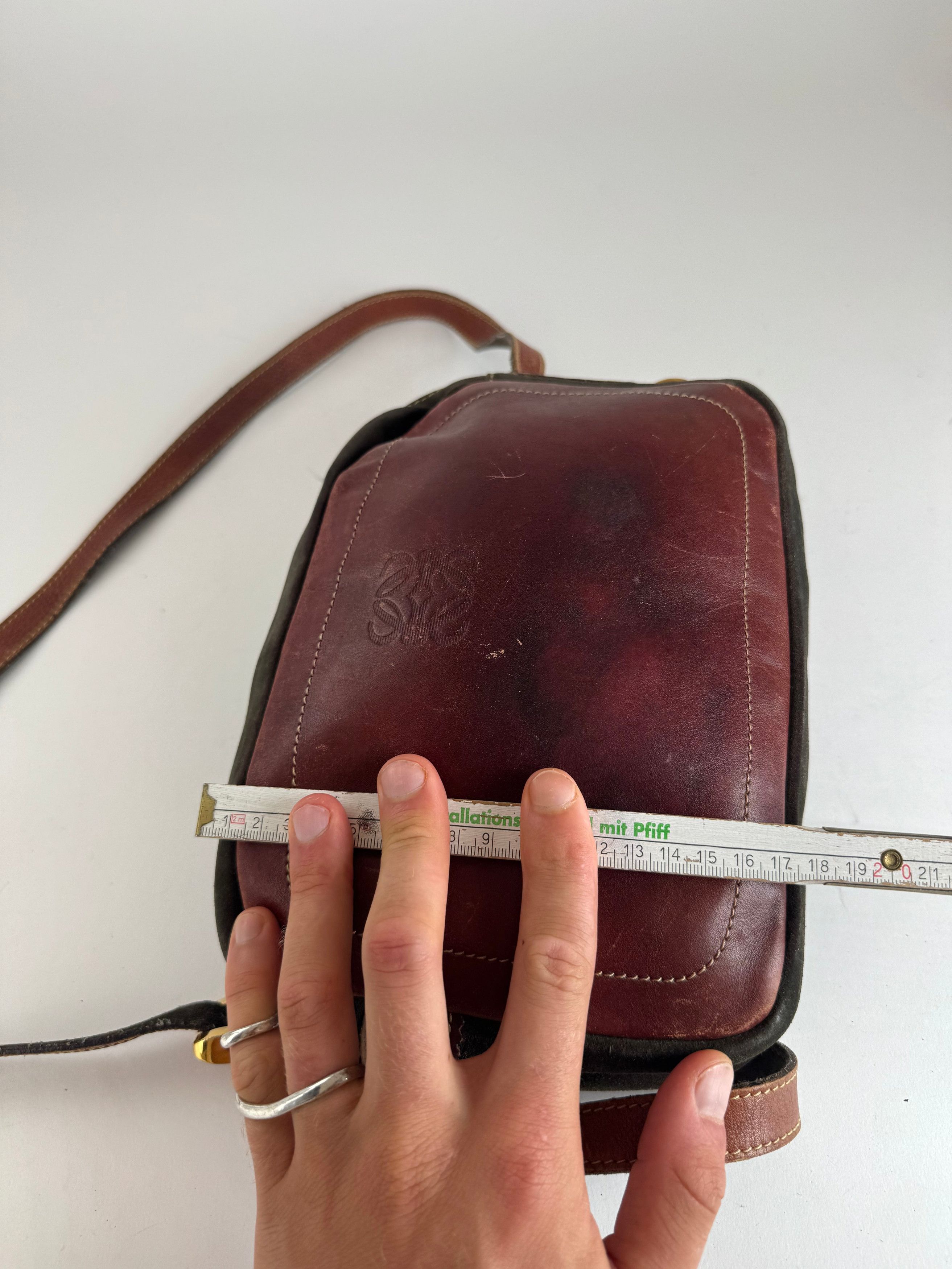 Loewe Vintage Madrid Suede Leather bag Red Green Size ONE SIZE - 13 Thumbnail