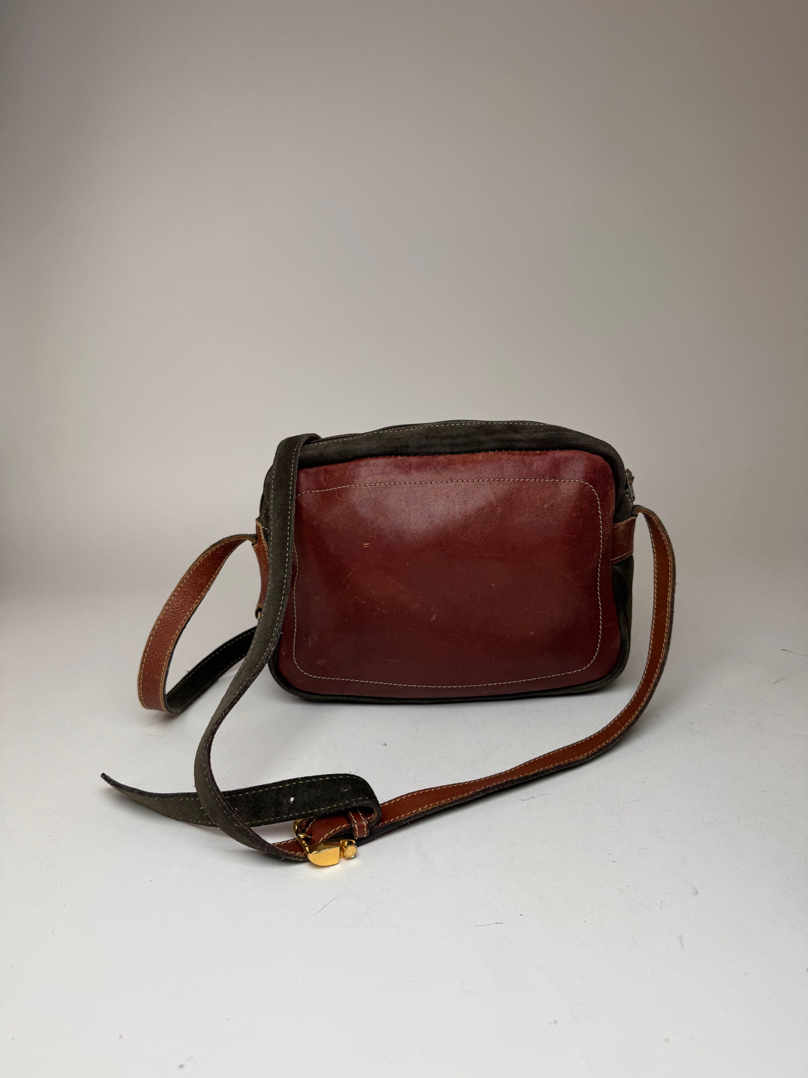 Loewe Vintage Madrid Suede Leather bag Red Green Size ONE SIZE - 4 Thumbnail