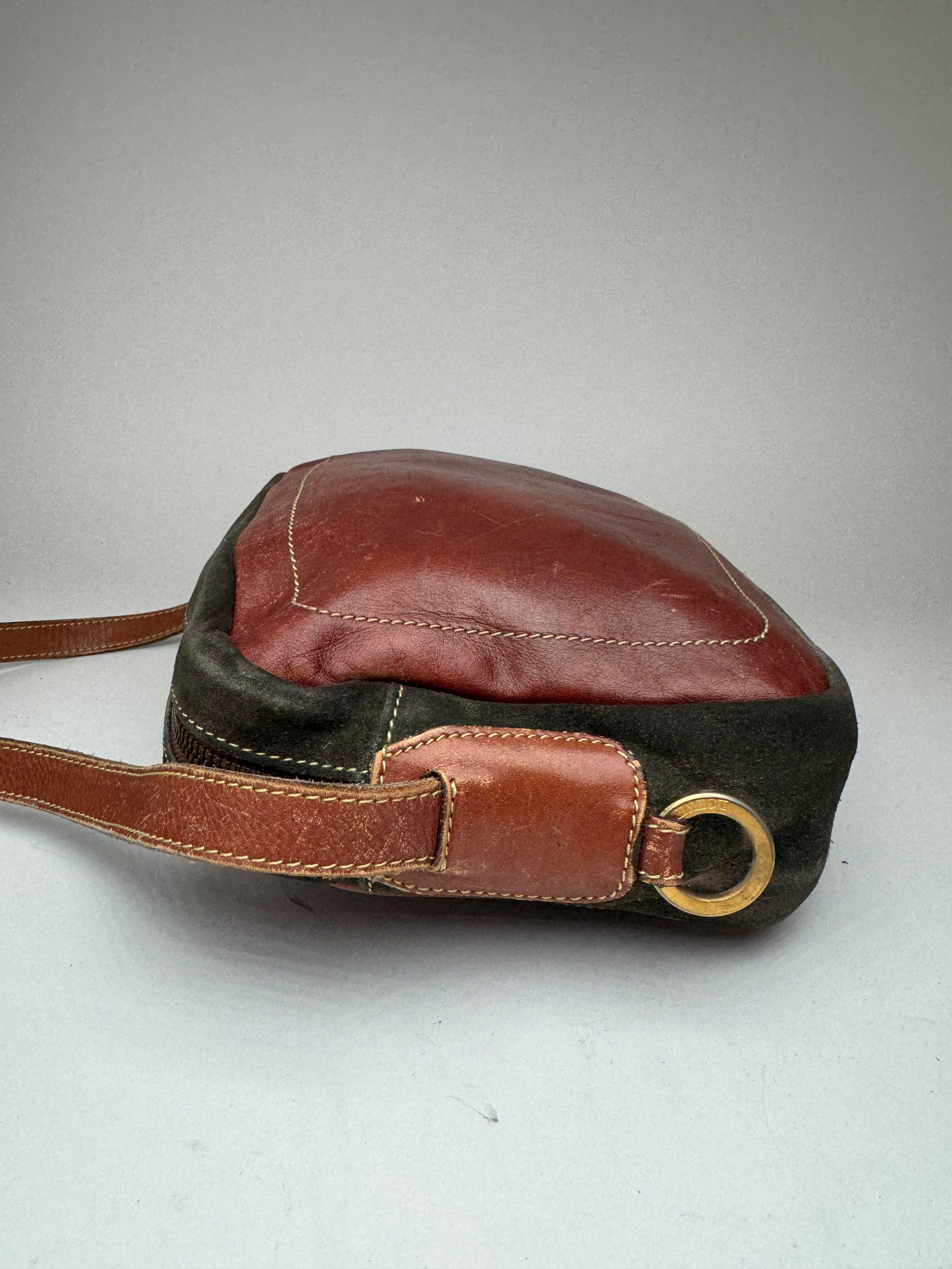 Loewe Vintage Madrid Suede Leather bag Red Green Size ONE SIZE - 9 Thumbnail