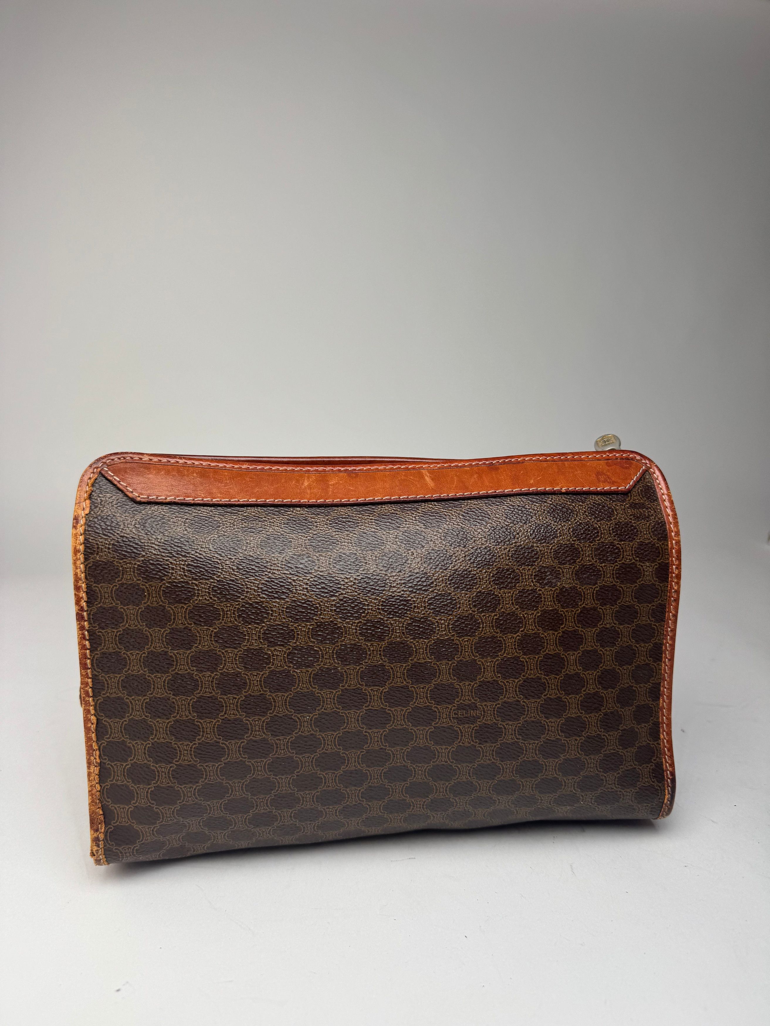 Celine Vintage Paris Leather Clutch Brown Size ONE SIZE - 6 Thumbnail