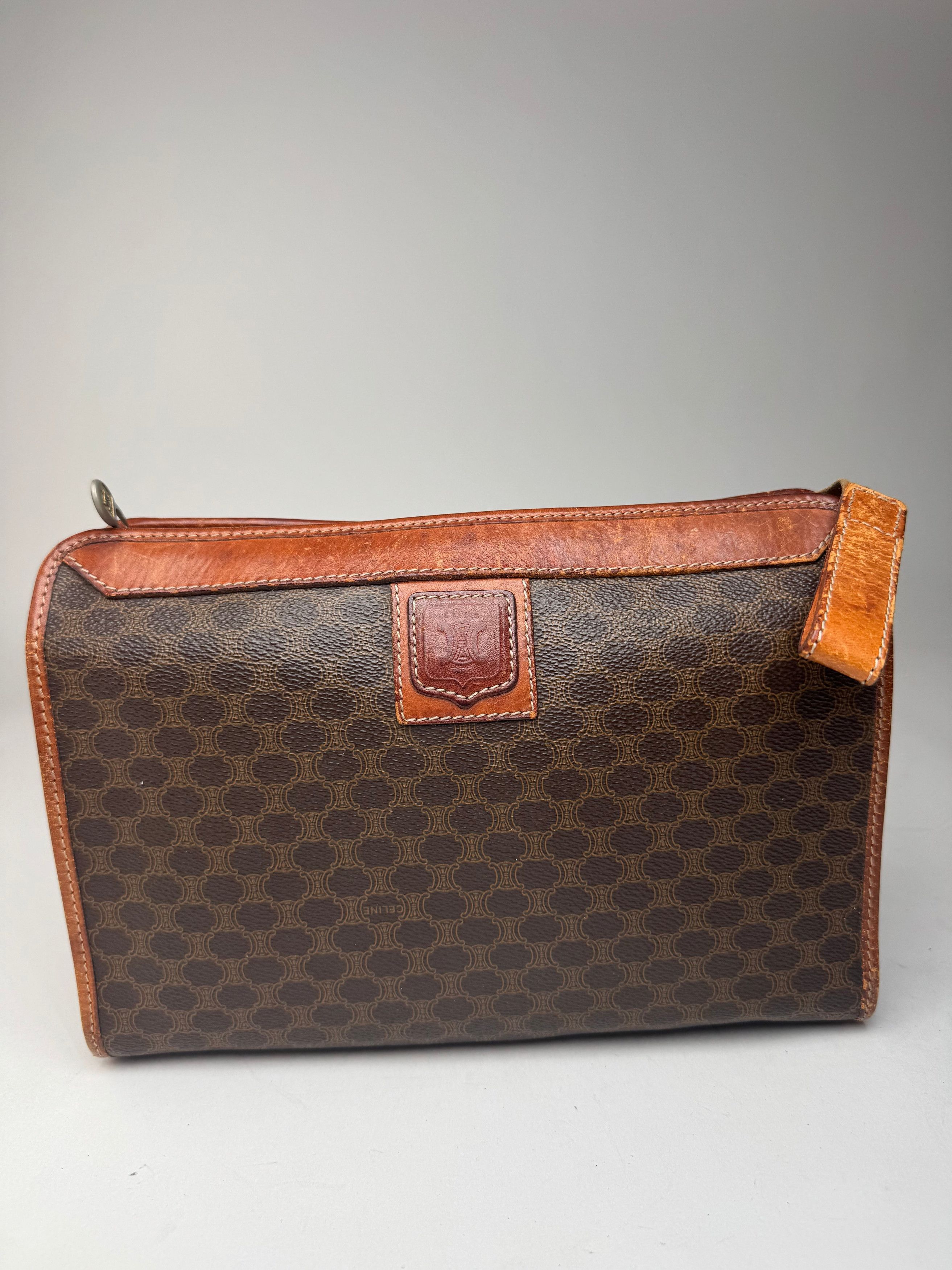 Celine Vintage Paris Leather Clutch Brown Size ONE SIZE - 11 Thumbnail
