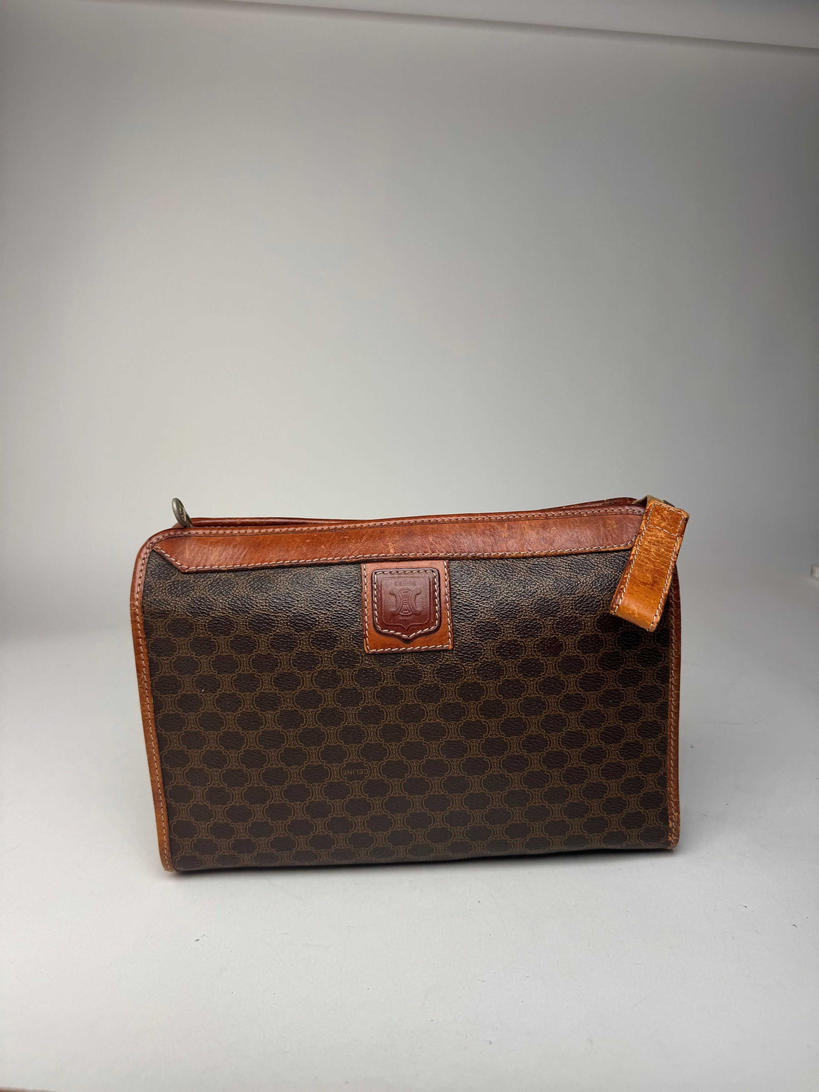 Celine Vintage Paris Leather Clutch Brown Size ONE SIZE - 14 Thumbnail