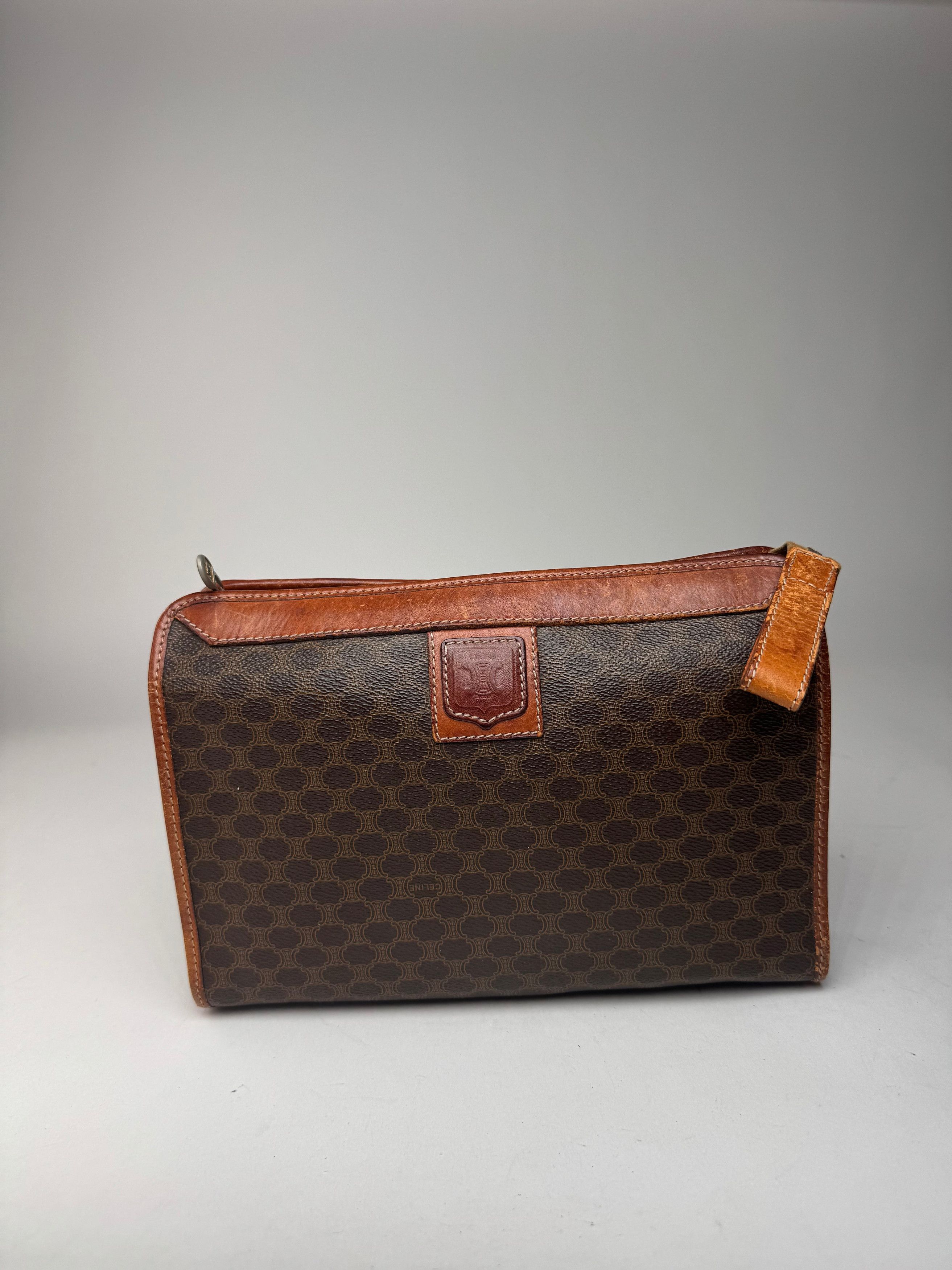 Celine Vintage Paris Leather Clutch Brown Size ONE SIZE - 5 Thumbnail