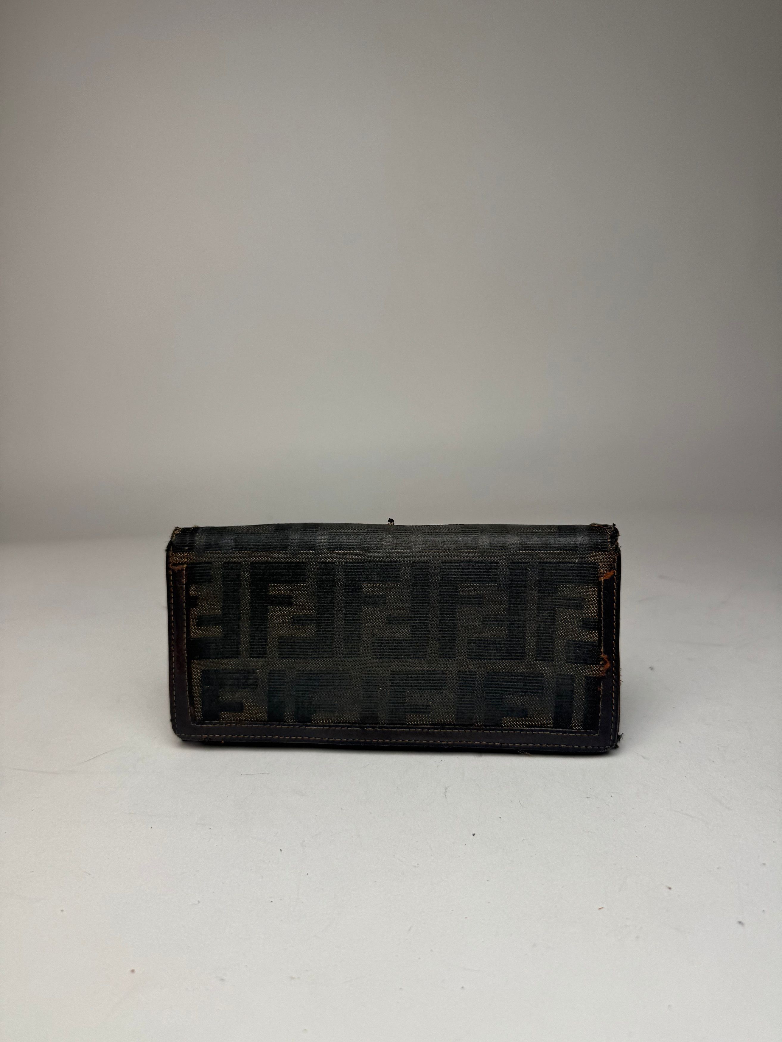 Fendi Vintage FF monogram Leather wallet brown Size ONE SIZE - 4 Thumbnail