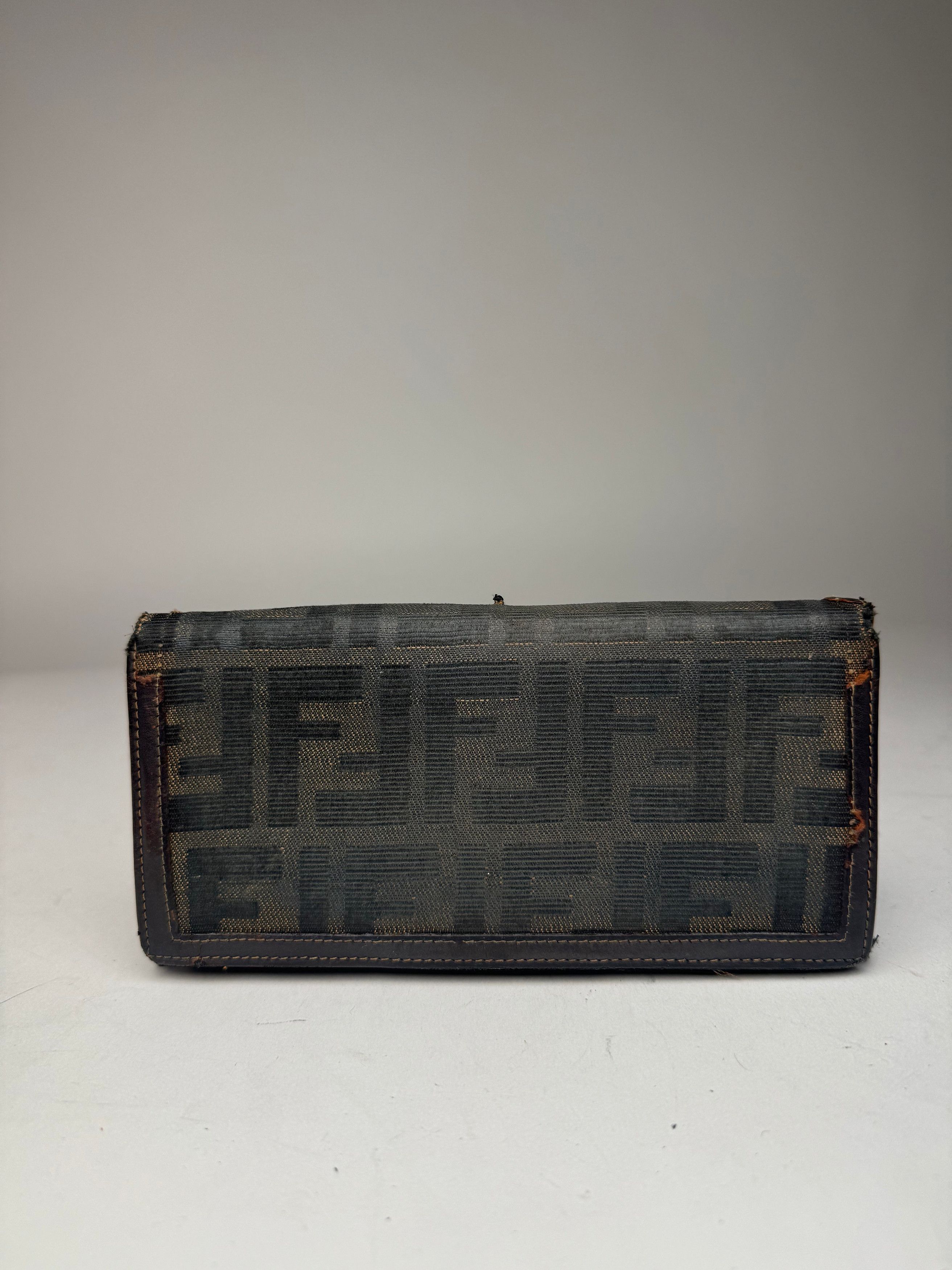 Fendi Vintage FF monogram Leather wallet brown Size ONE SIZE - 13 Thumbnail