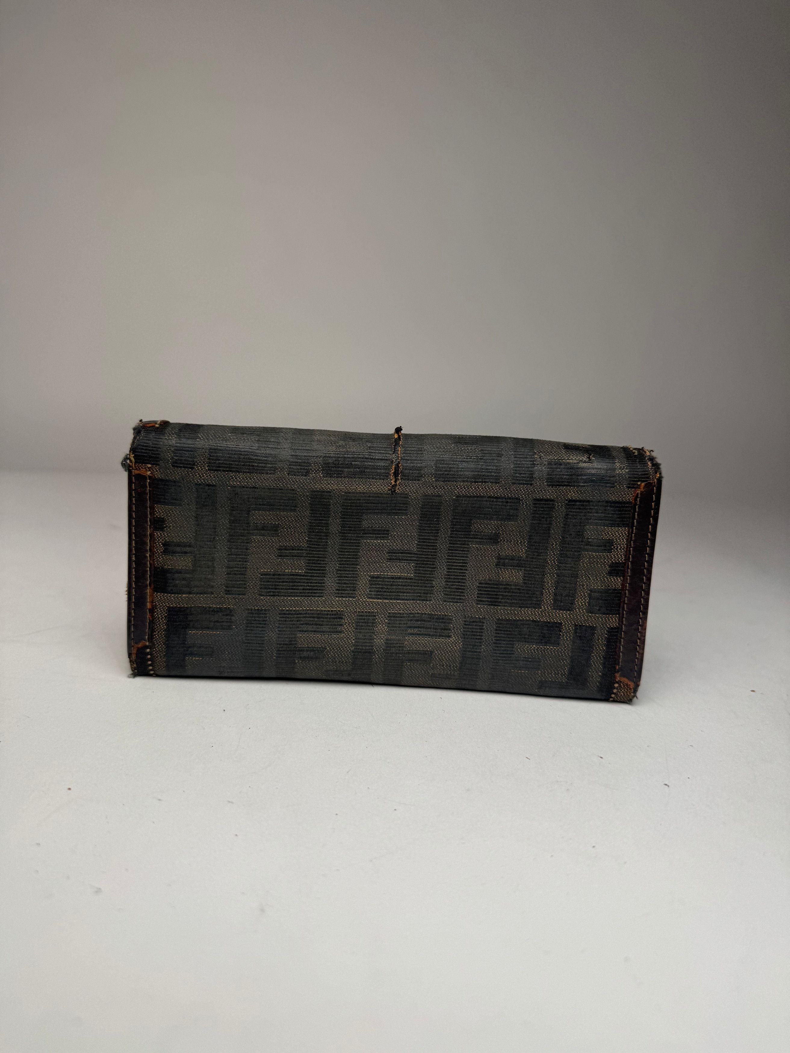 Fendi Vintage FF monogram Leather wallet brown Size ONE SIZE - 14 Thumbnail
