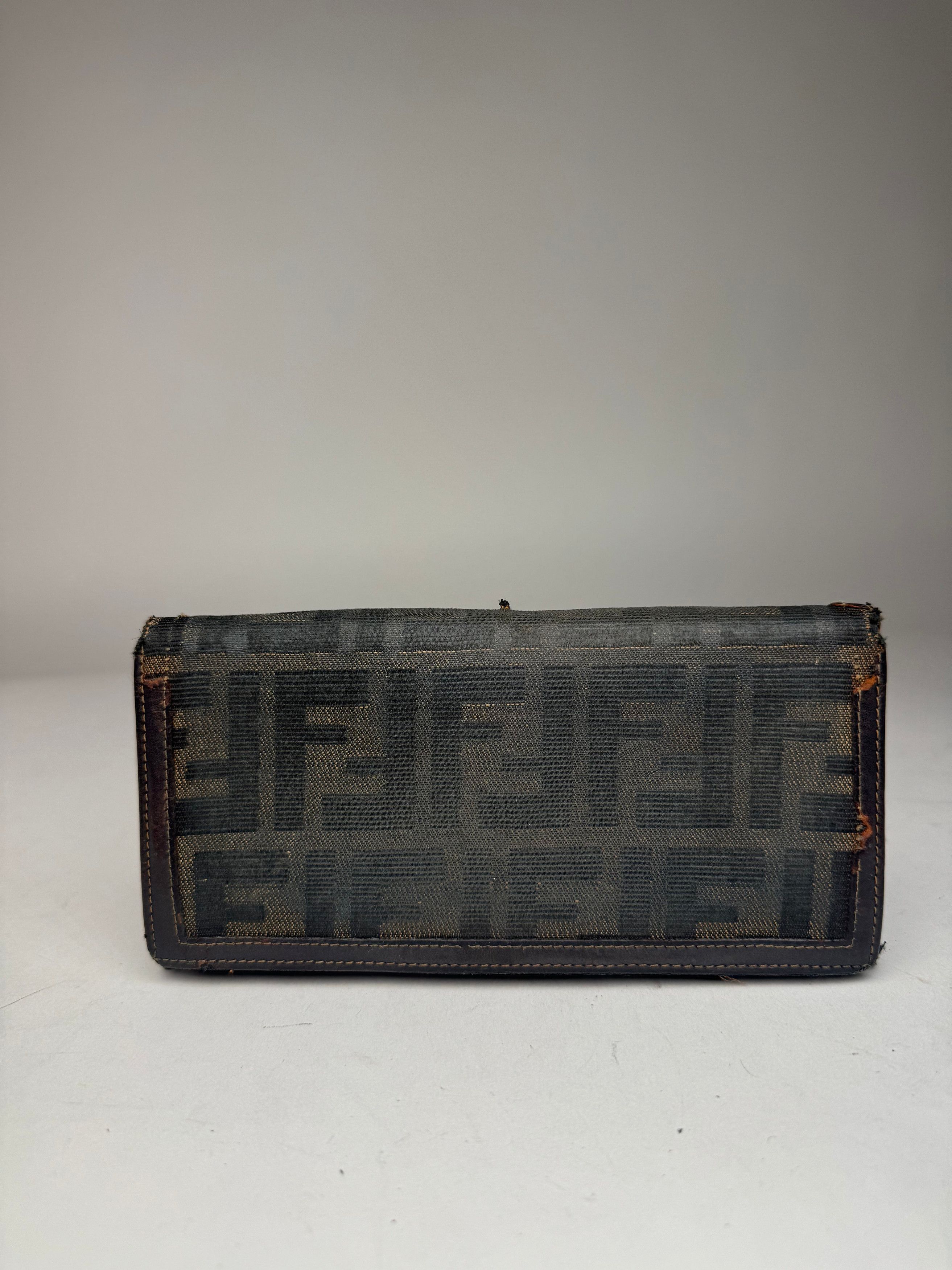 Fendi Vintage FF monogram Leather wallet brown Size ONE SIZE - 11 Thumbnail