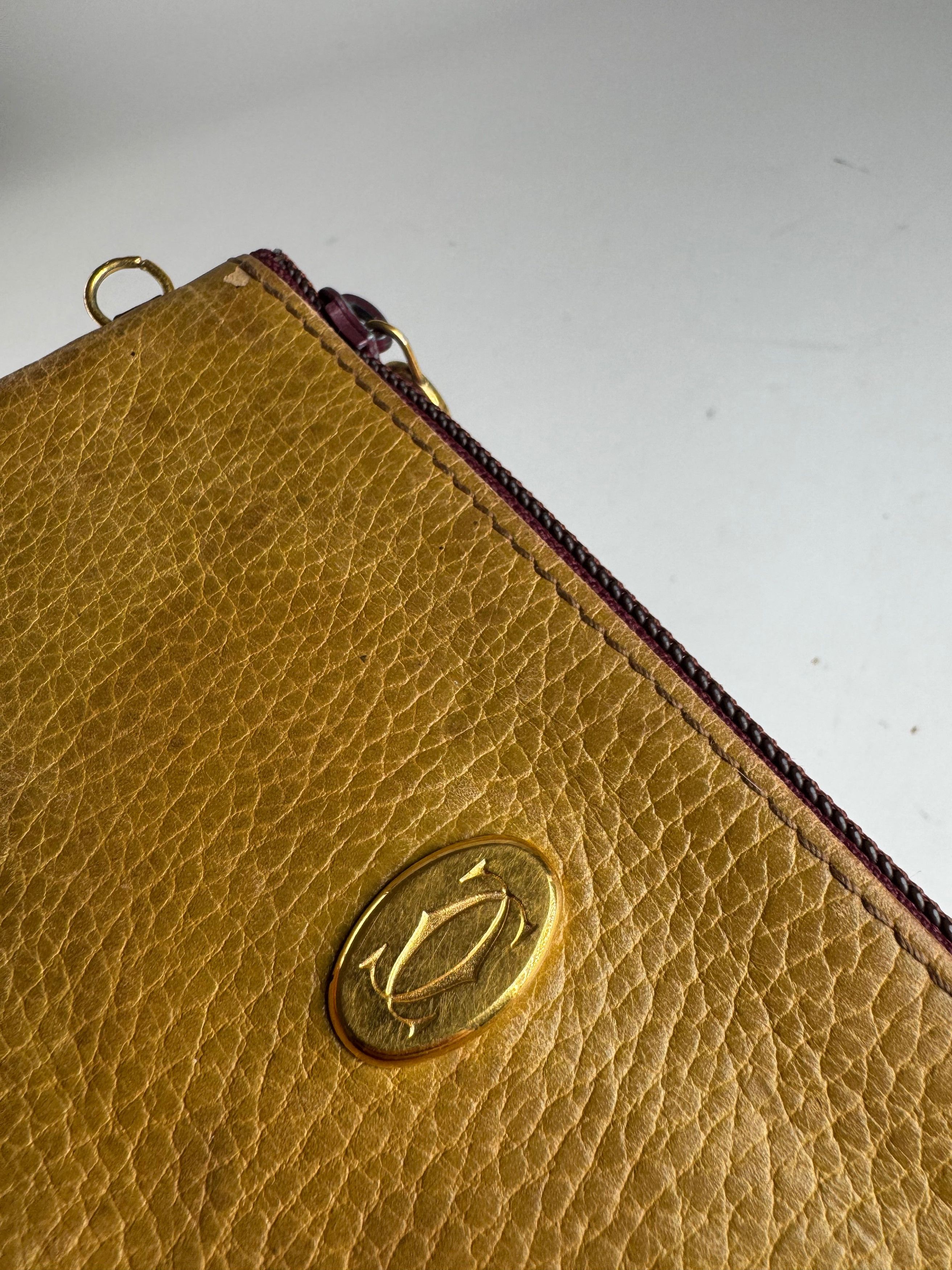 Cartier Vintage Leather Card Holder yellow Size ONE SIZE - 4 Thumbnail