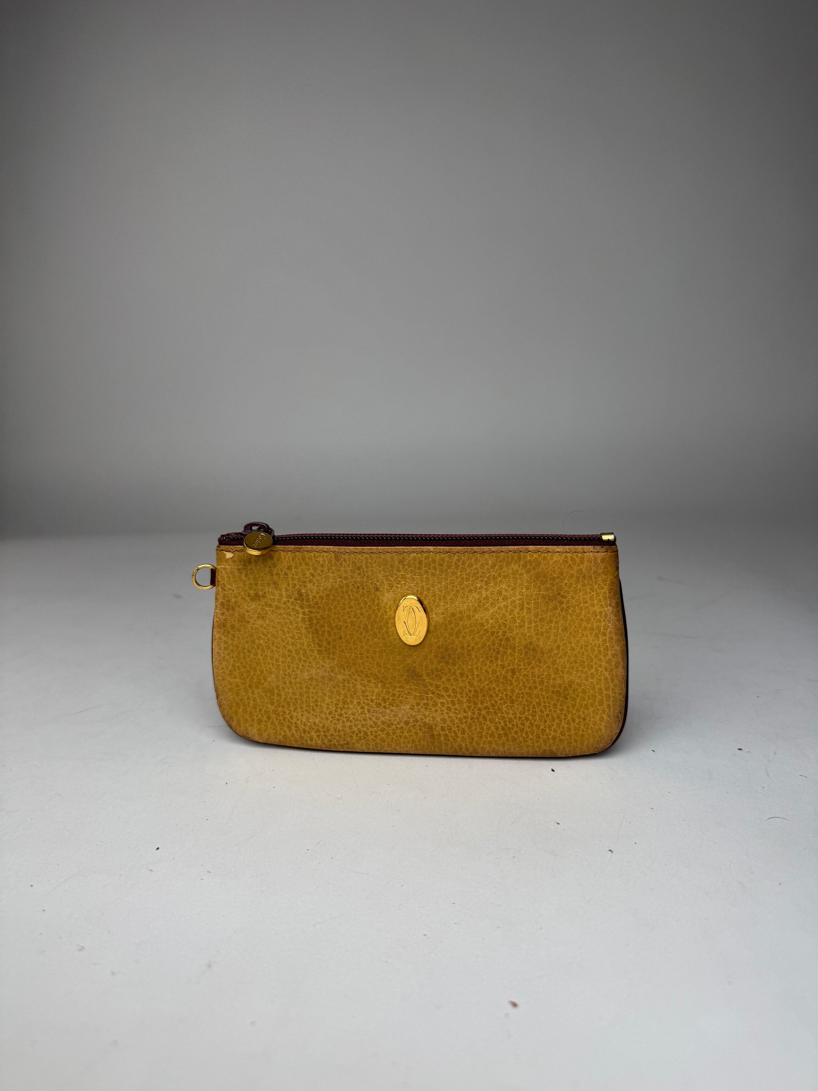 Cartier Vintage Leather Card Holder yellow Size ONE SIZE - 10 Thumbnail