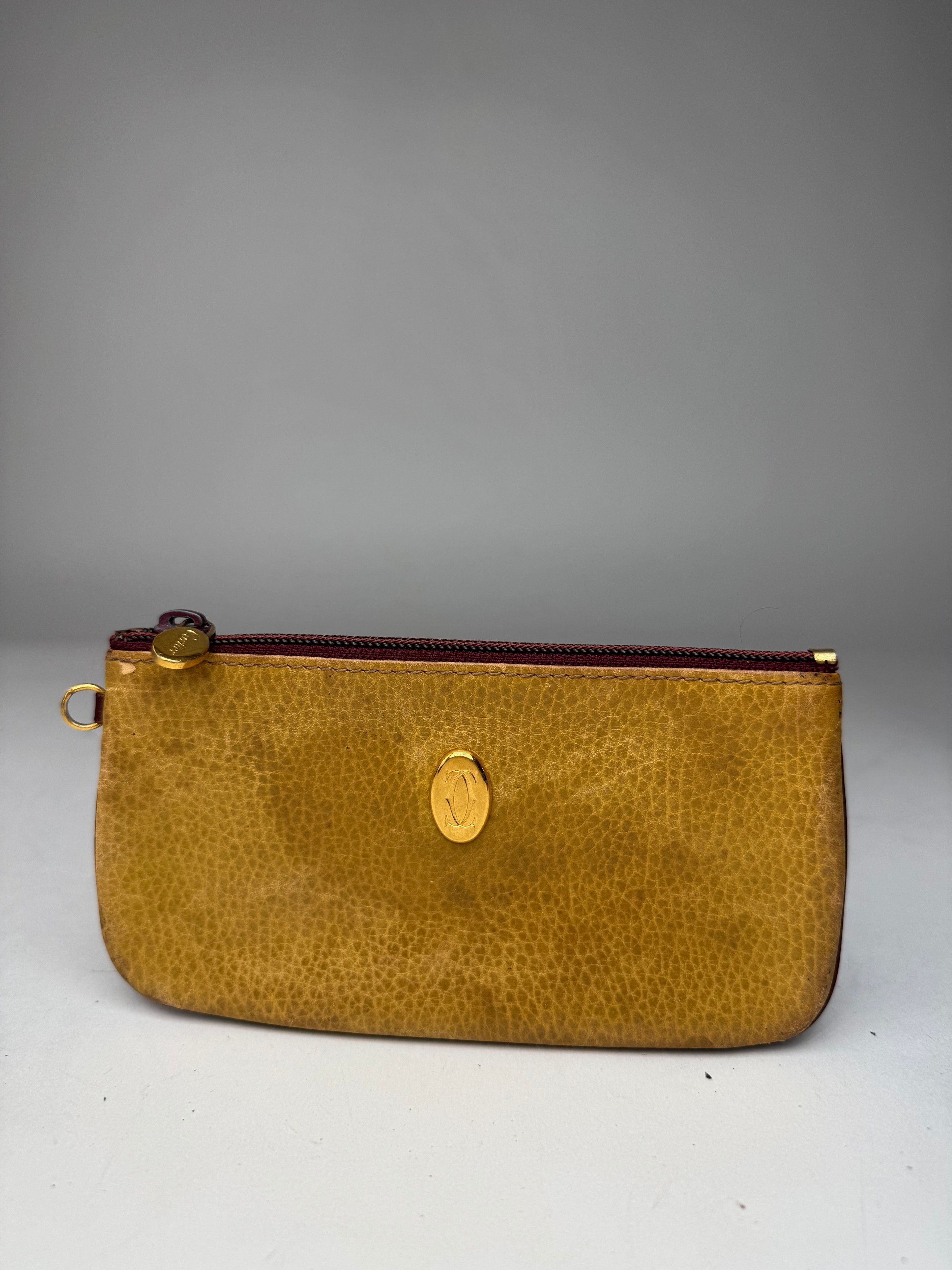 Cartier Vintage Leather Card Holder yellow Size ONE SIZE - 7 Thumbnail