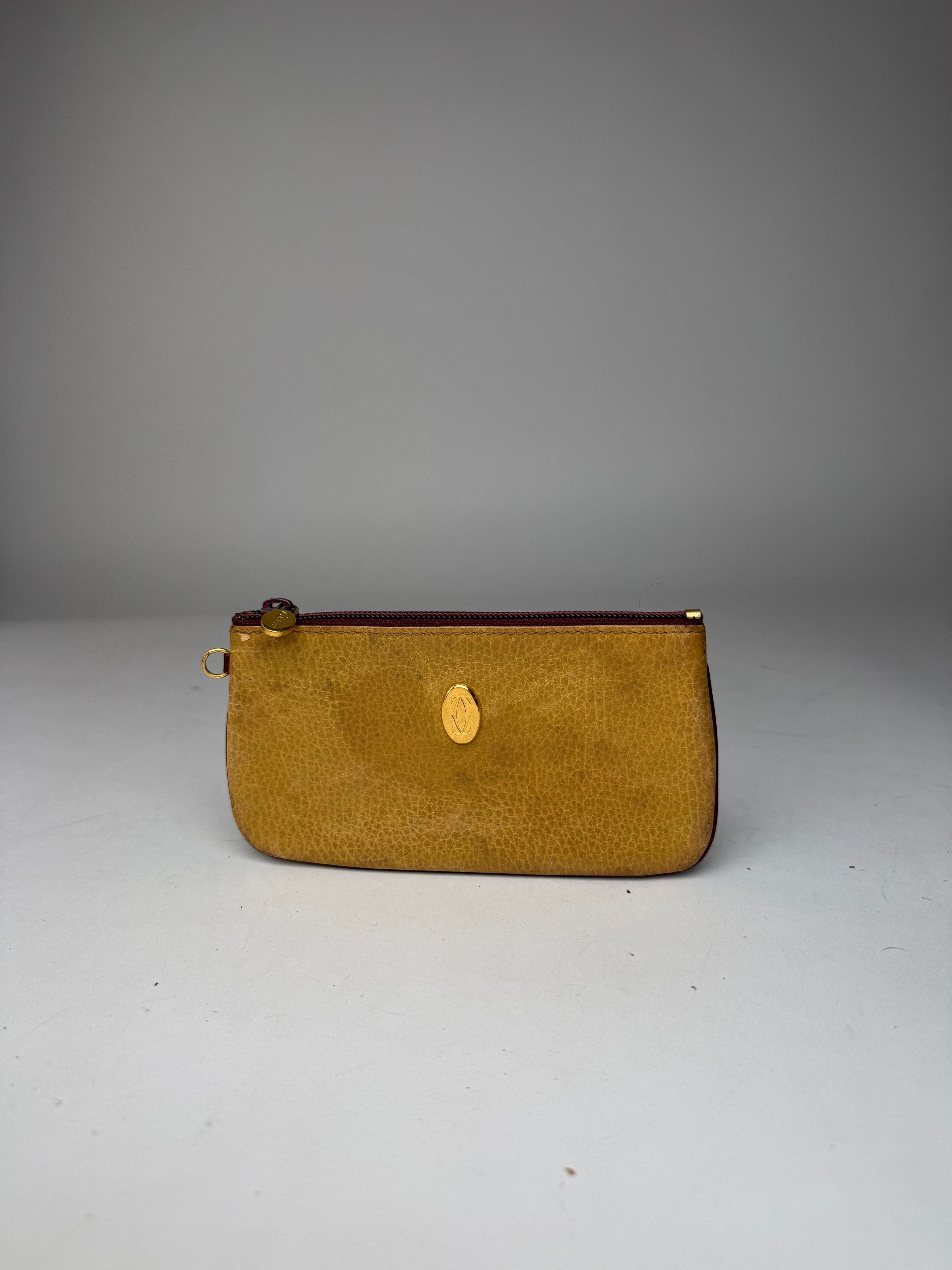 Cartier Vintage Leather Card Holder yellow Size ONE SIZE - 5 Thumbnail