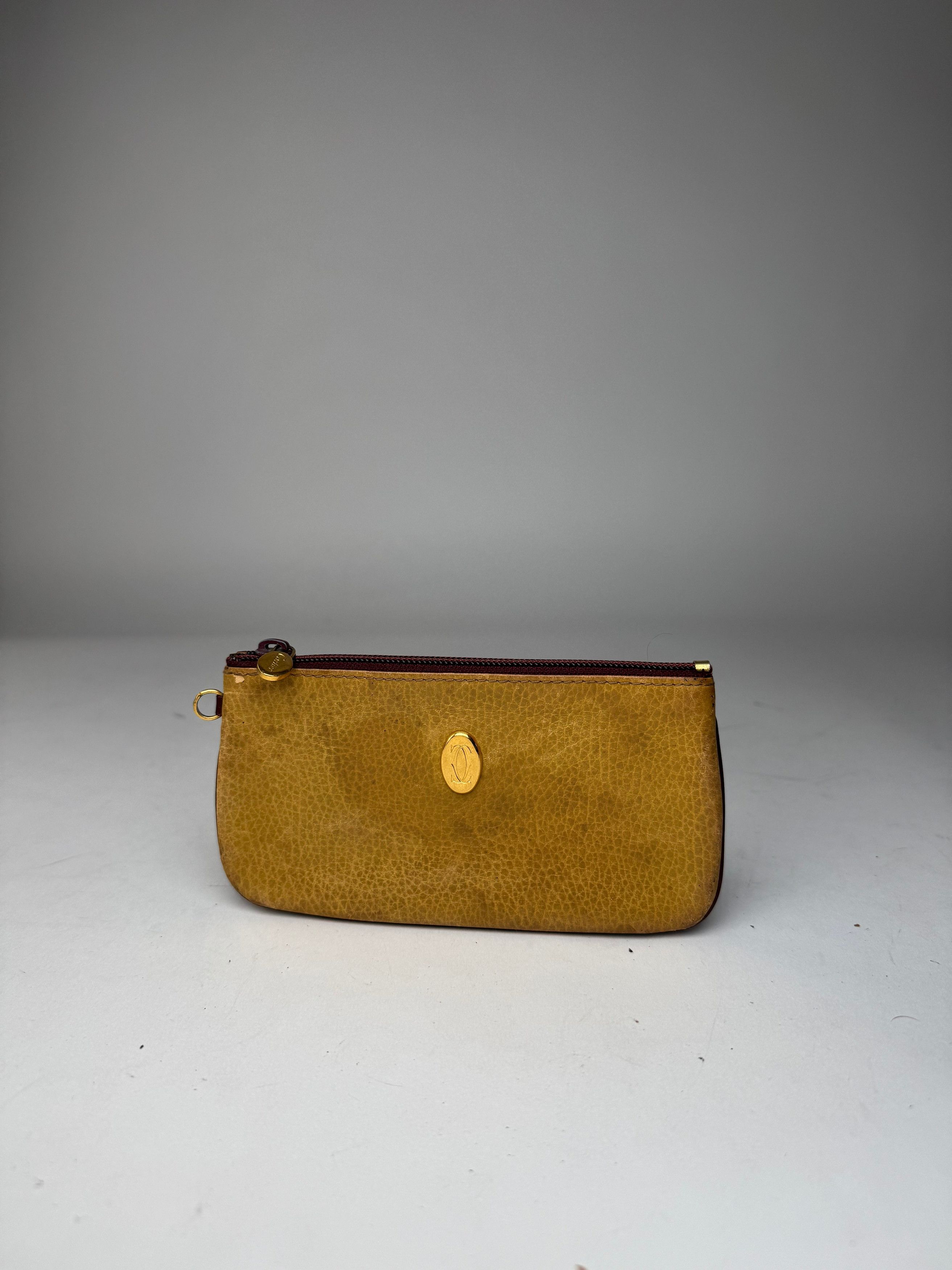 Cartier Vintage Leather Card Holder yellow Size ONE SIZE - 3 Thumbnail