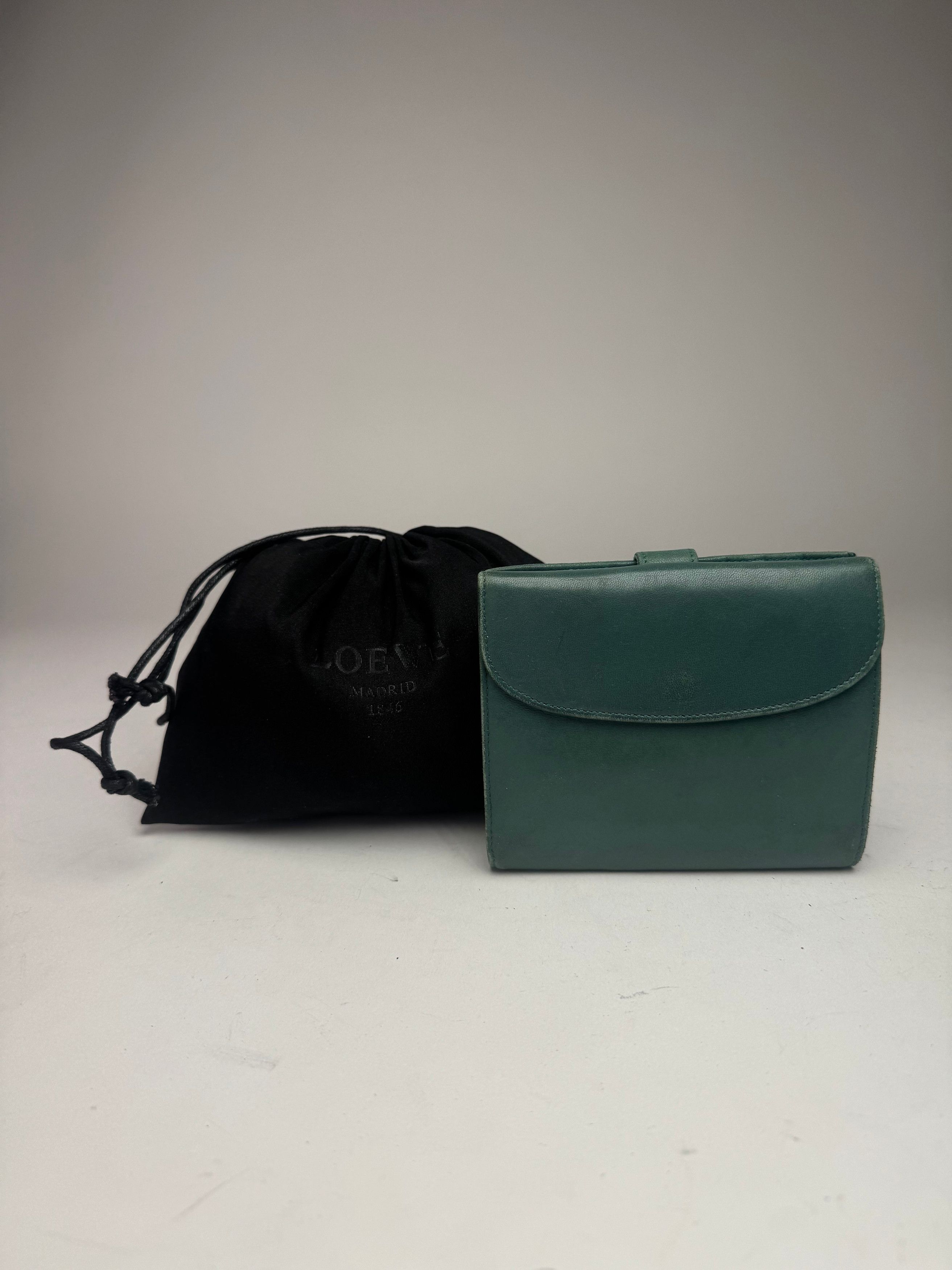 Loewe Vintage Madrid Mint Green Anagram Leather Wallet Size ONE SIZE - 14 Thumbnail