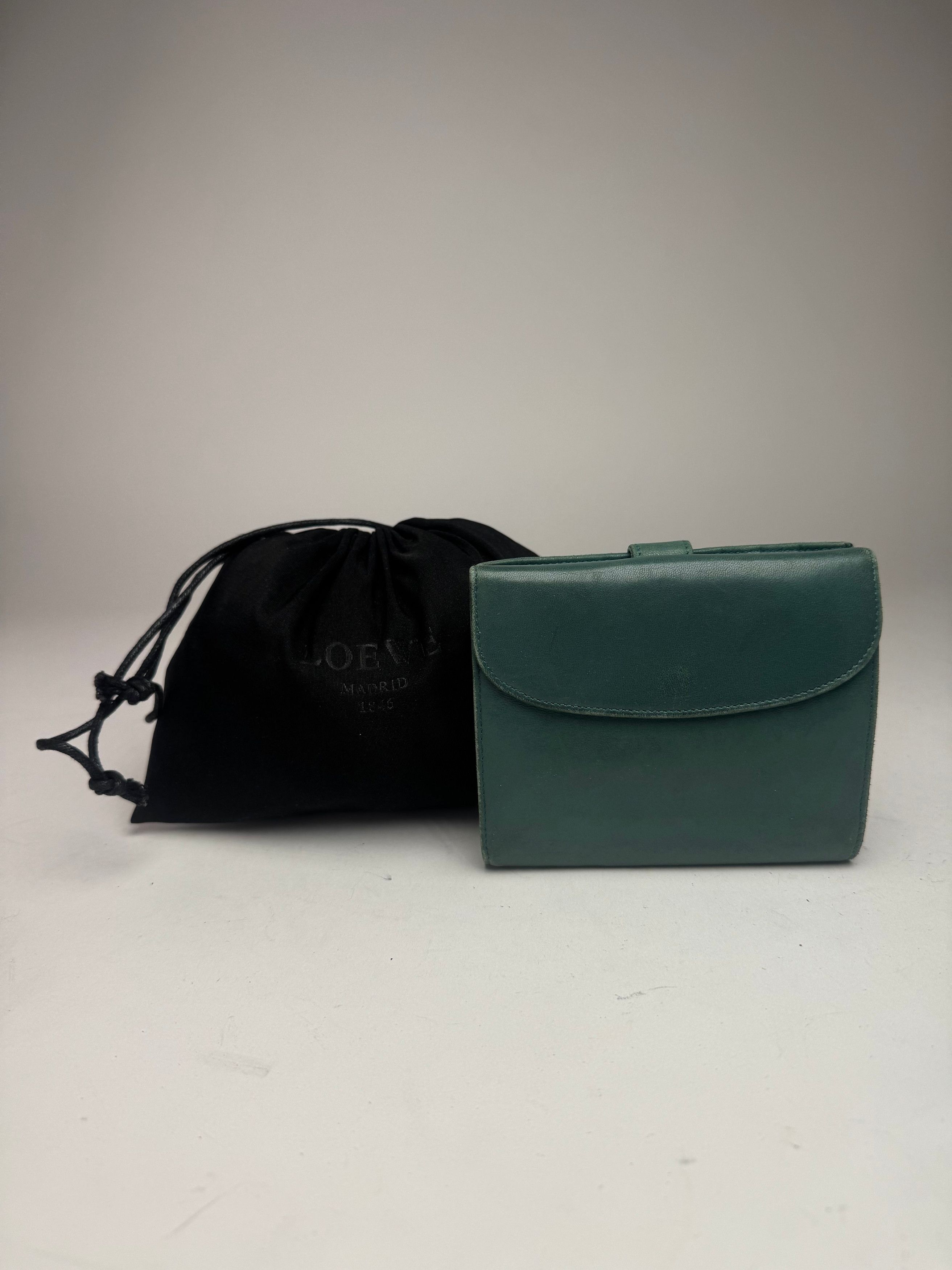 Loewe Vintage Madrid Mint Green Anagram Leather Wallet Size ONE SIZE - 2 Thumbnail