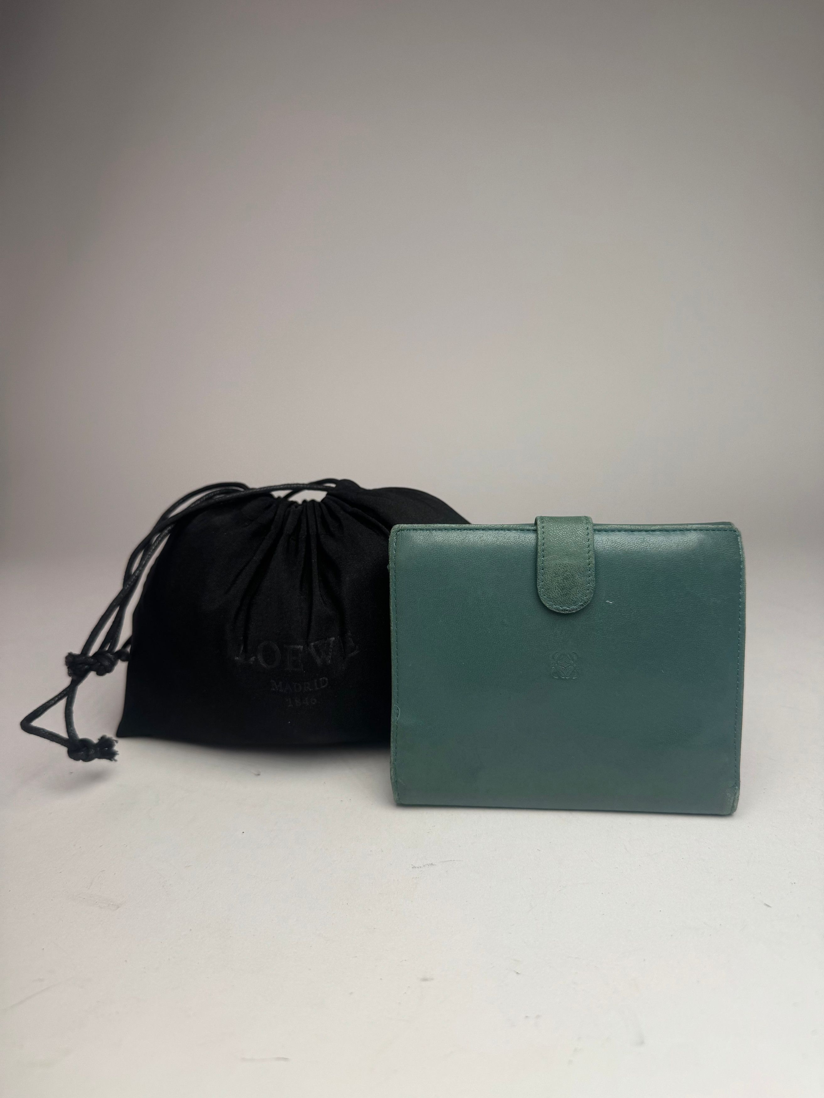 Loewe Vintage Madrid Mint Green Anagram Leather Wallet Size ONE SIZE - 6 Thumbnail