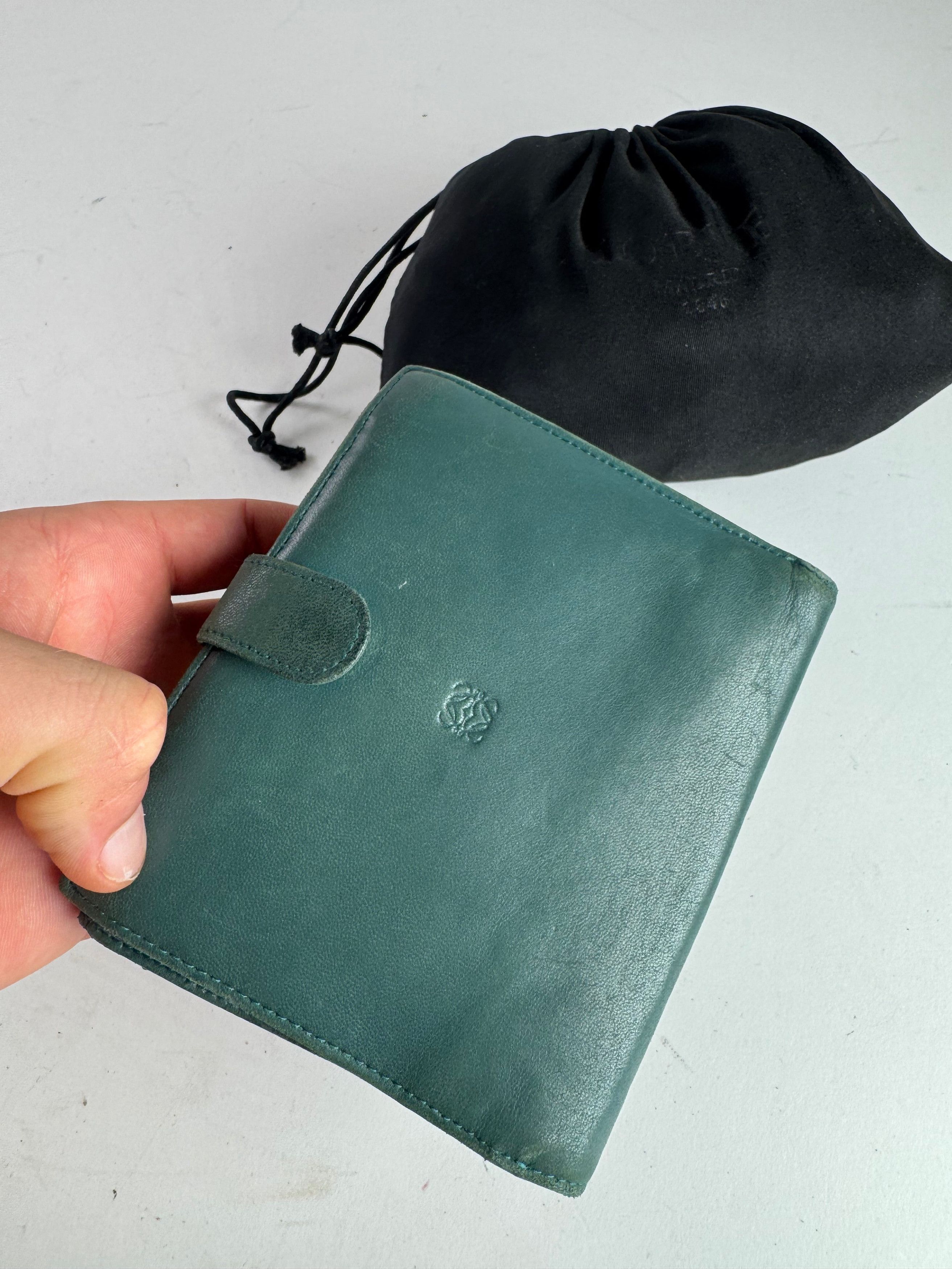 Loewe Vintage Madrid Mint Green Anagram Leather Wallet Size ONE SIZE - 3 Thumbnail