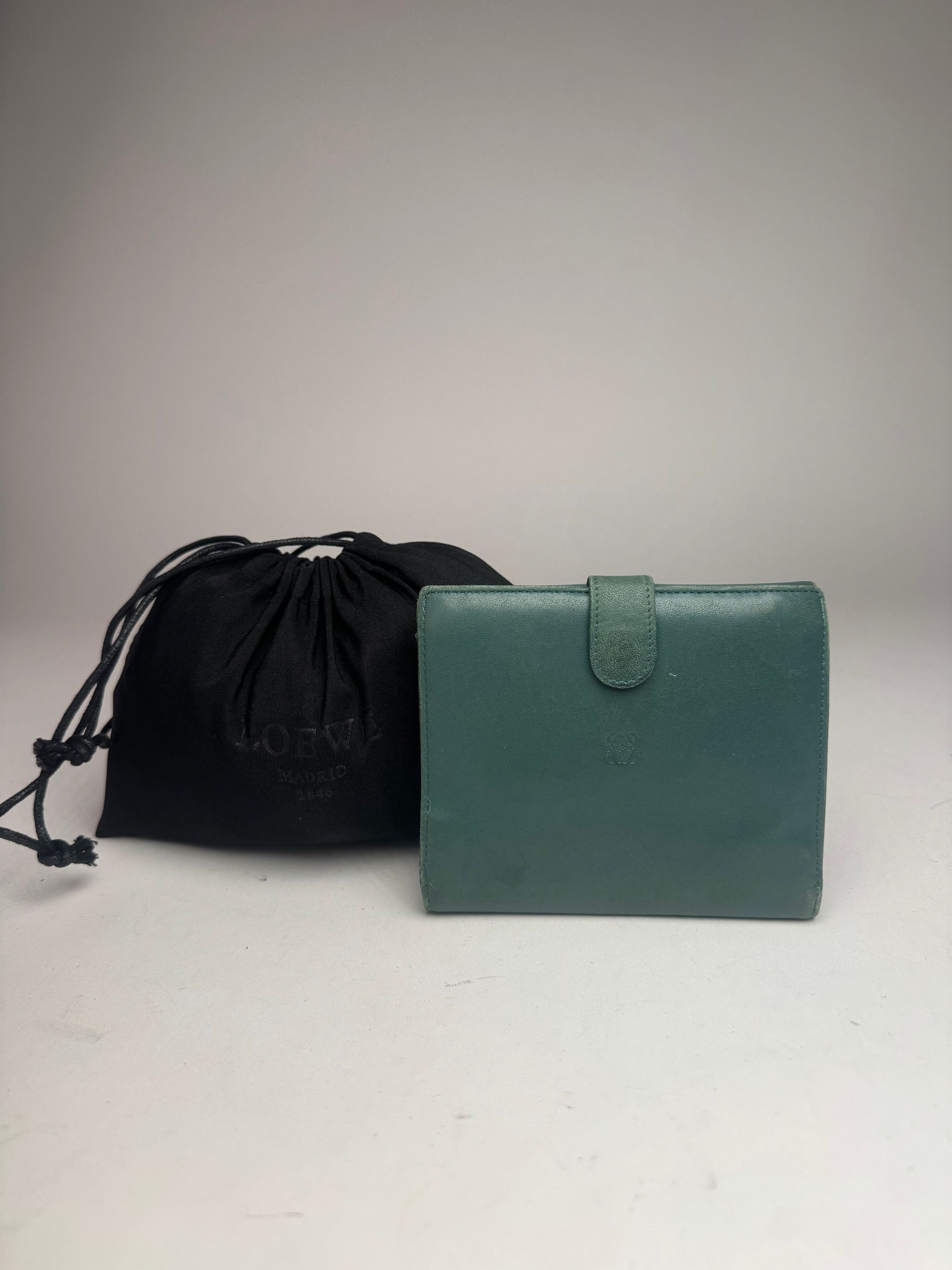 Loewe Vintage Madrid Mint Green Anagram Leather Wallet Size ONE SIZE - 13 Thumbnail
