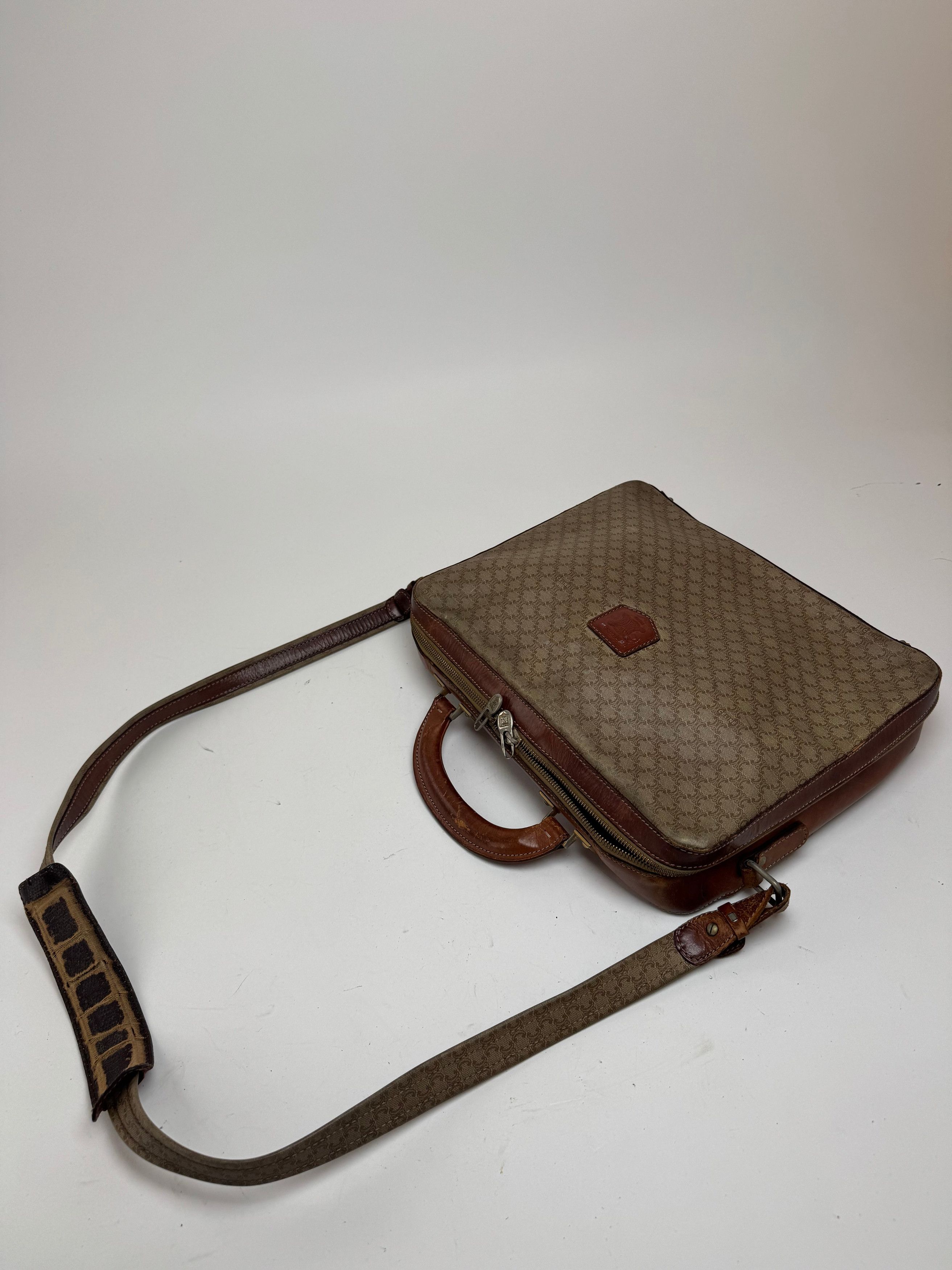 Celine Vintage Paris 2Way leather Triomphe Bag beige Size ONE SIZE - 8 Thumbnail