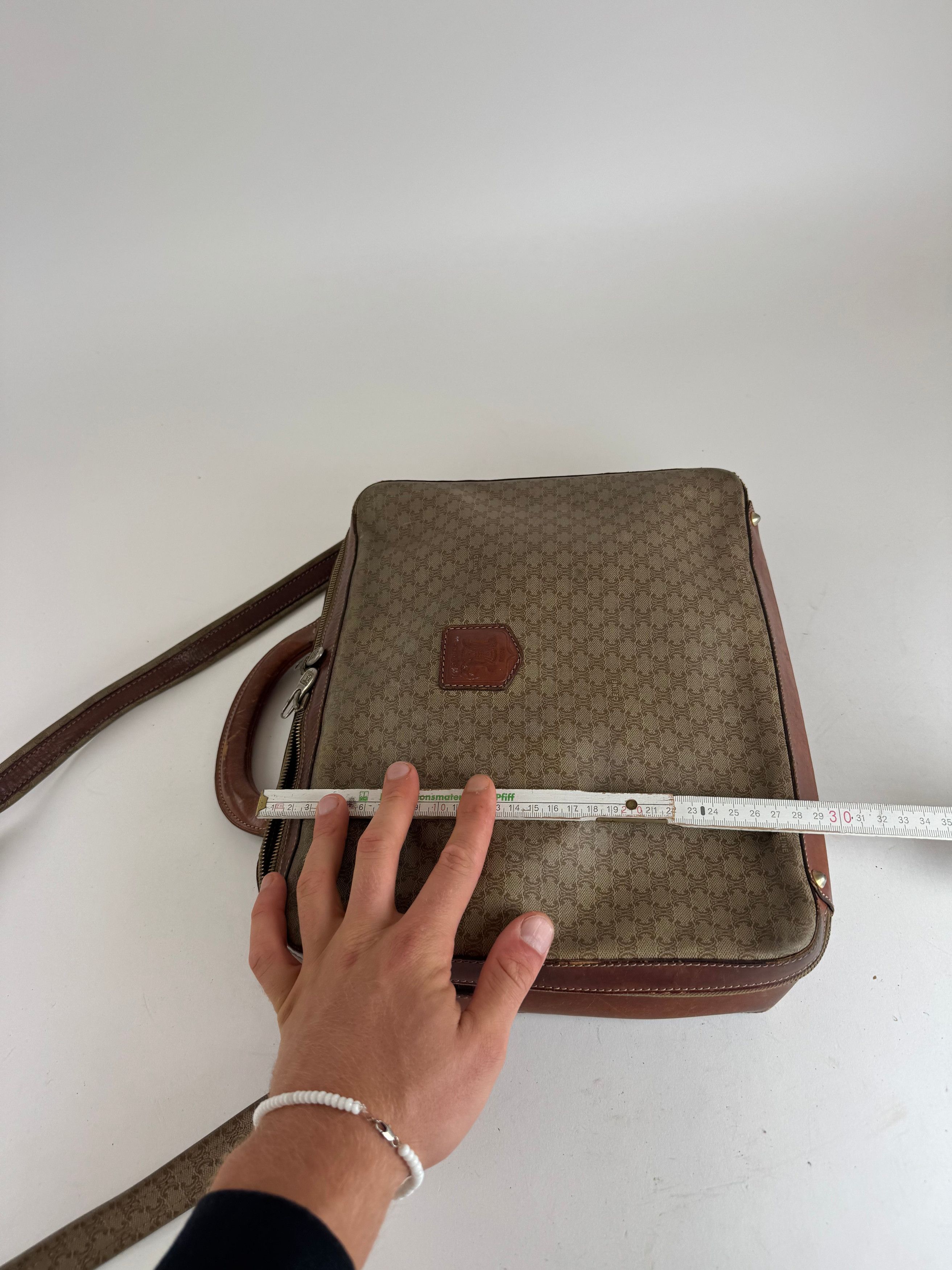 Celine Vintage Paris 2Way leather Triomphe Bag beige Size ONE SIZE - 11 Thumbnail
