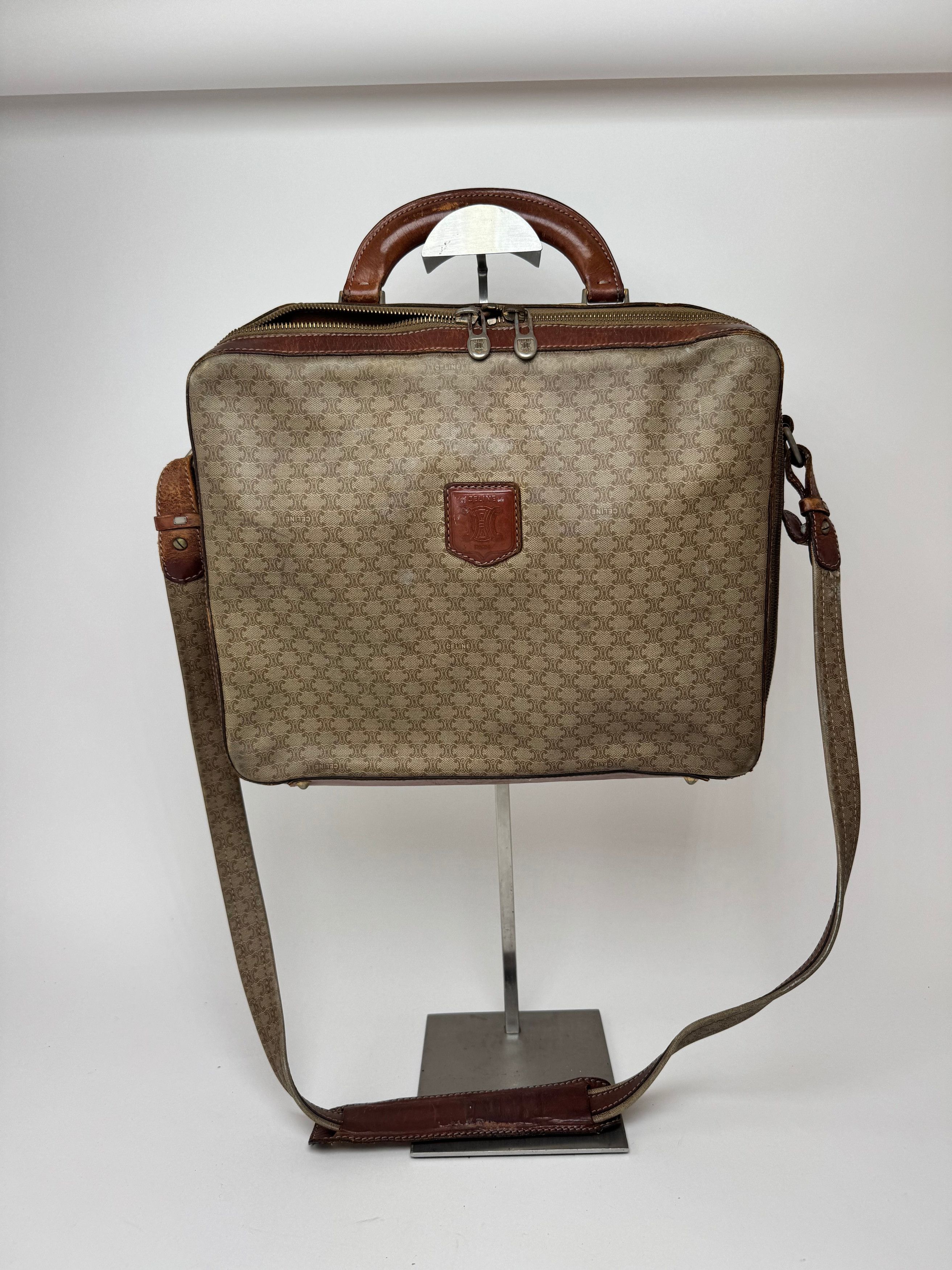 Celine Vintage Paris 2Way leather Triomphe Bag beige Size ONE SIZE - 13 Thumbnail