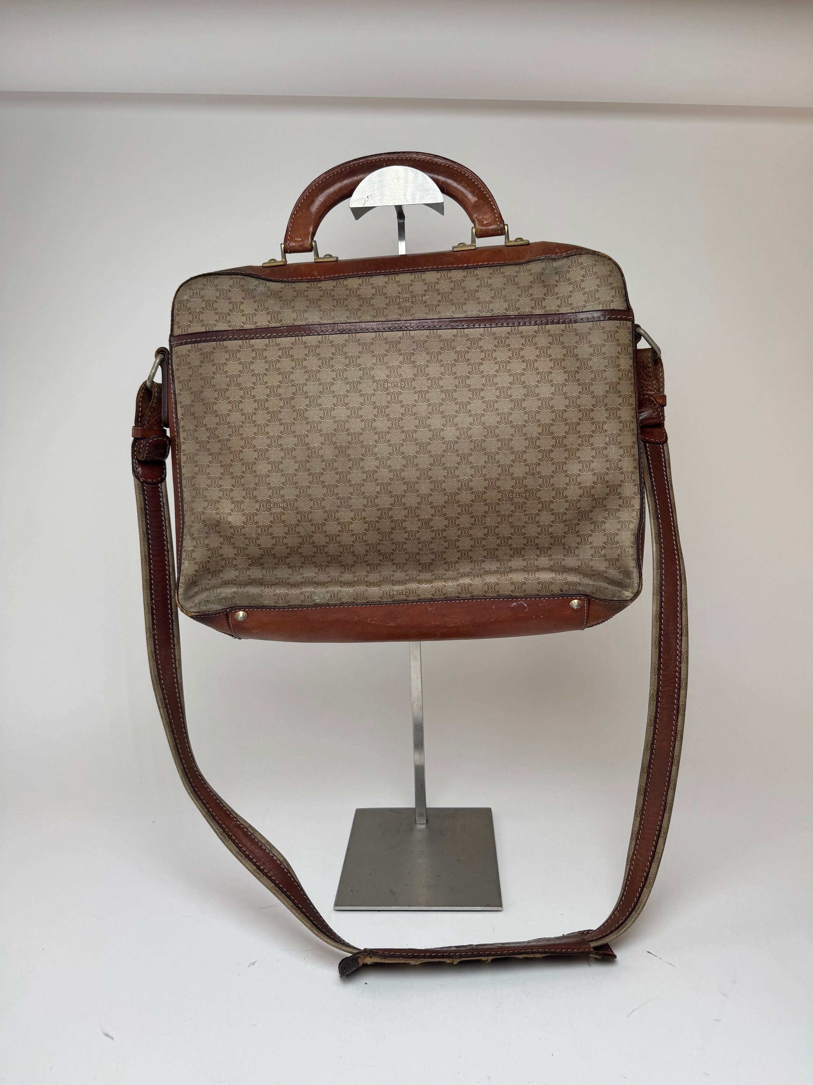 Celine Vintage Paris 2Way leather Triomphe Bag beige Size ONE SIZE - 2 Thumbnail