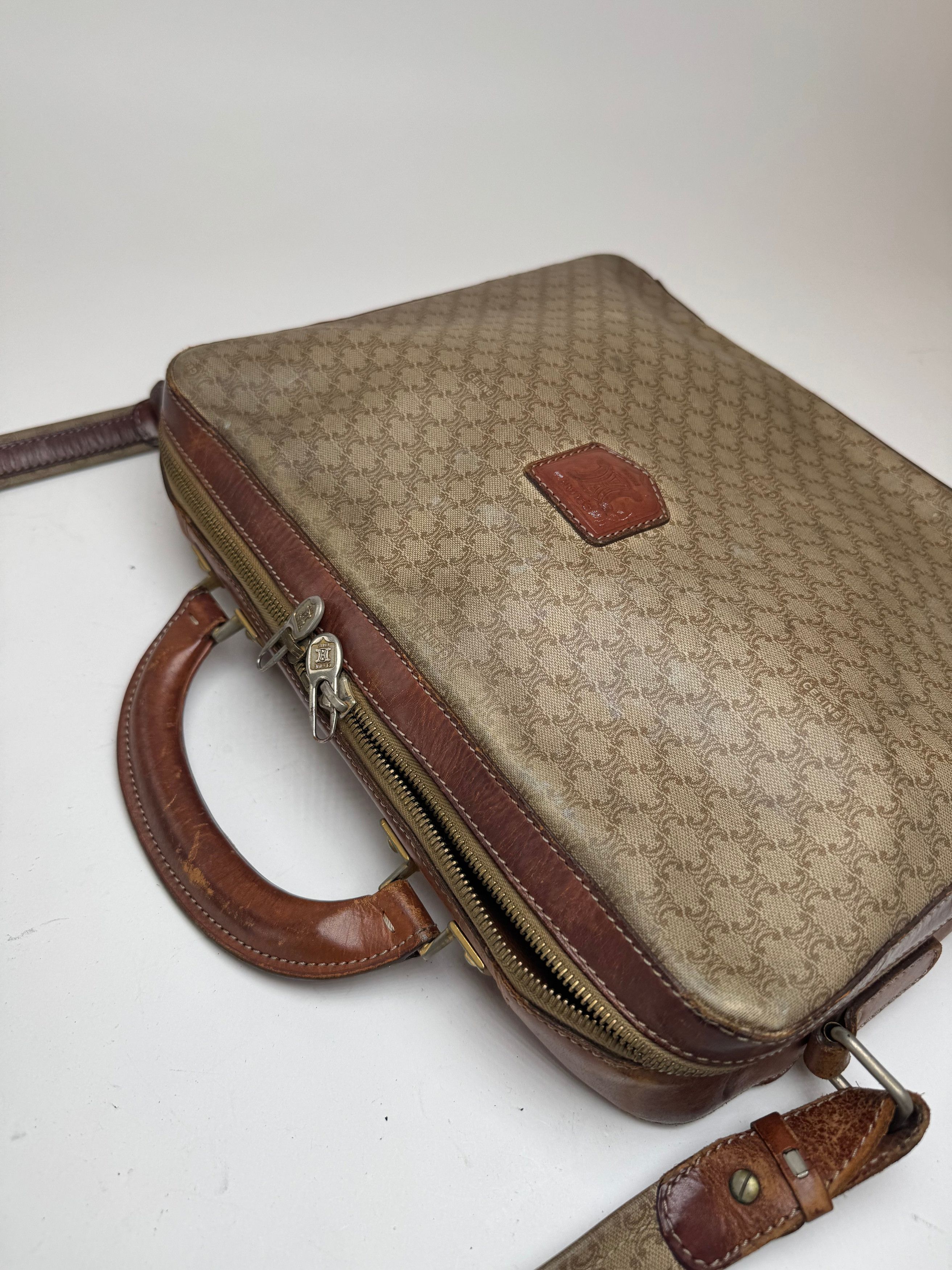 Celine Vintage Paris 2Way leather Triomphe Bag beige Size ONE SIZE - 15 Thumbnail
